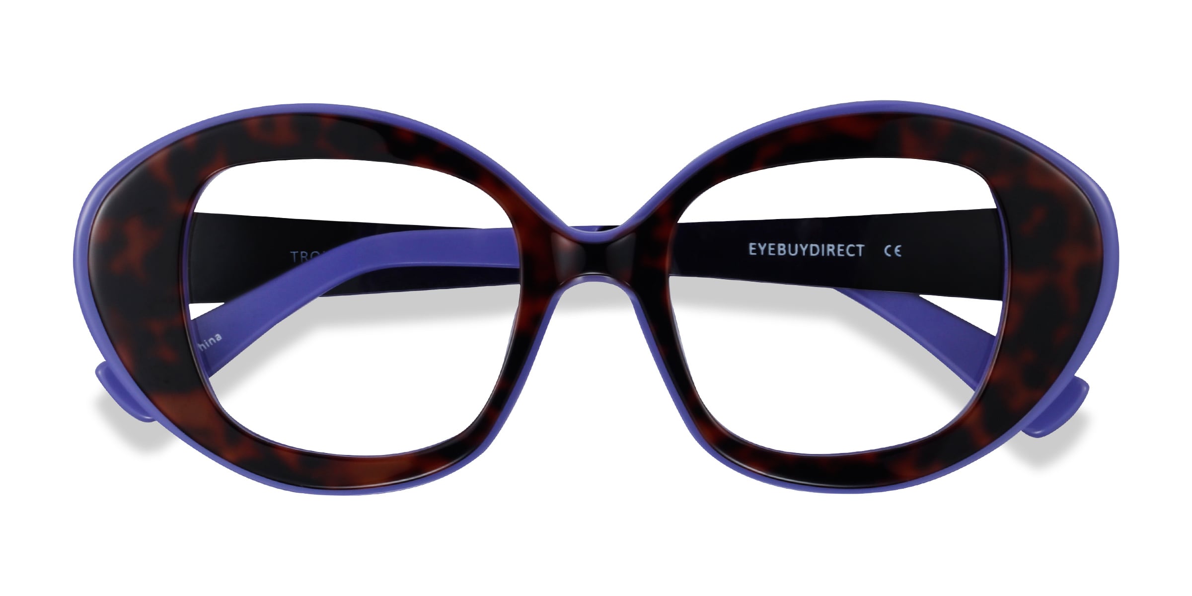 Troupe Oval Tortoise Purple Glasses for Women