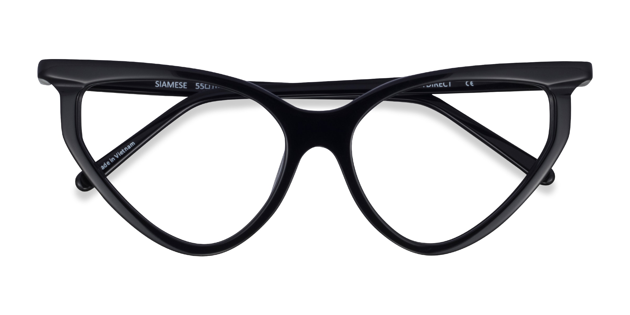 Siamese Cat Eye Black Glasses for Women