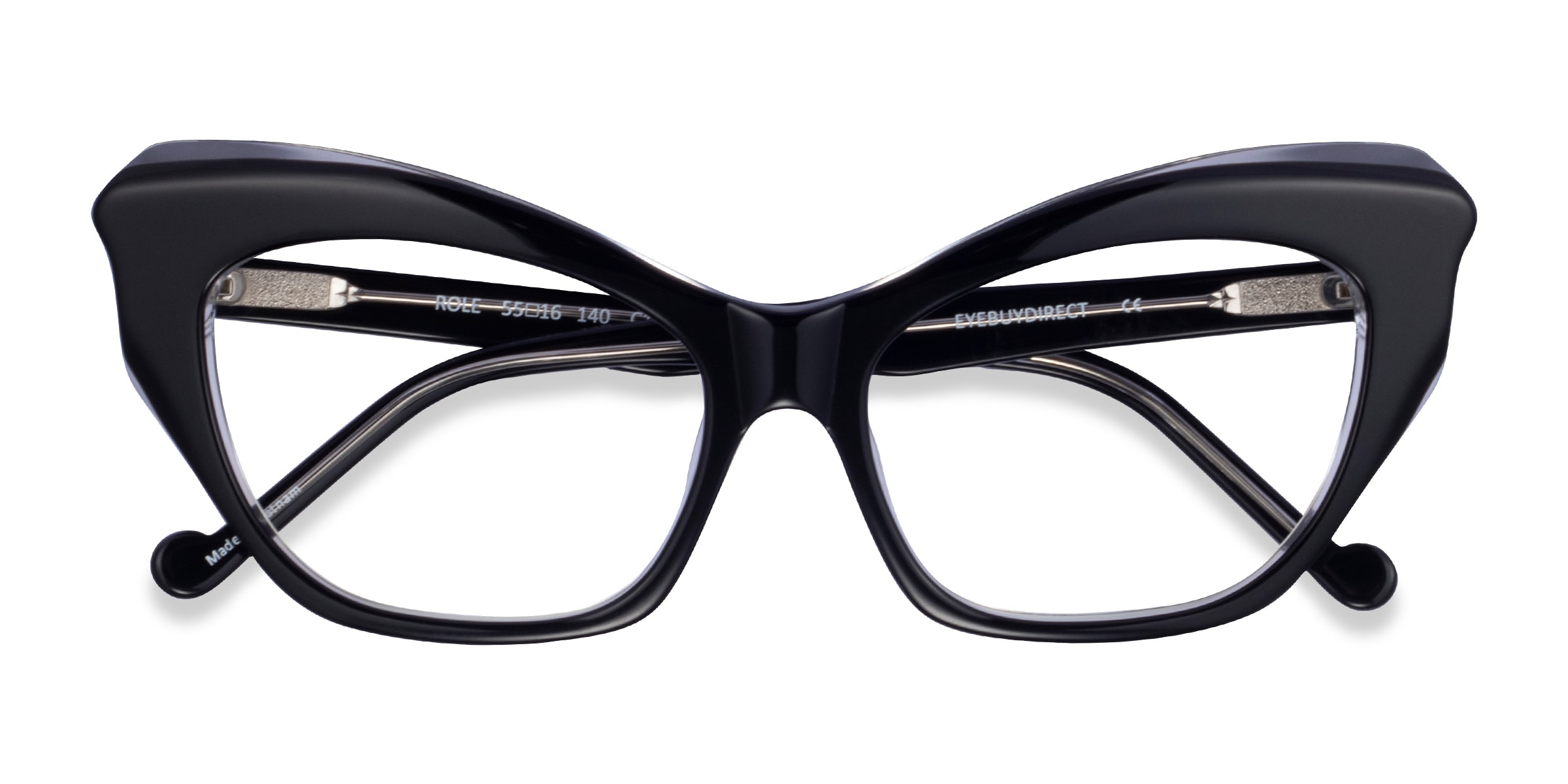 Role Cat Eye Black Glasses for Women