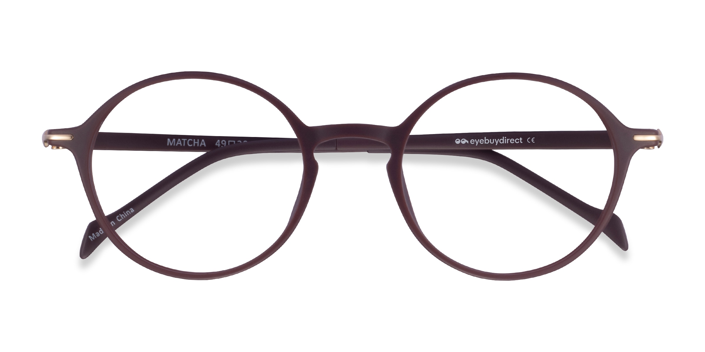 Matcha Round Dark Brown Full Rim Eyeglasses
