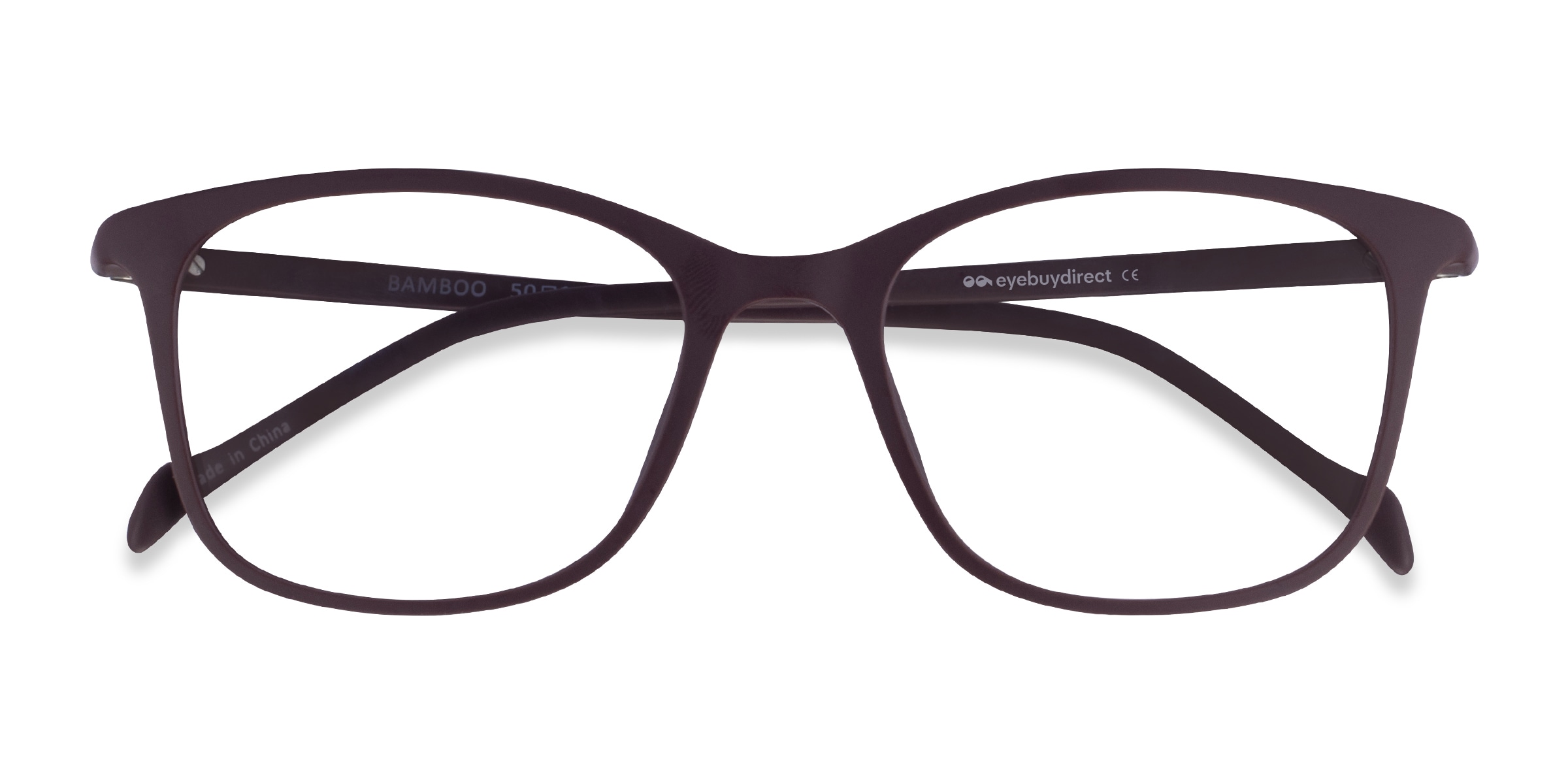 Bamboo Square Dark Brown Full Rim Eyeglasses