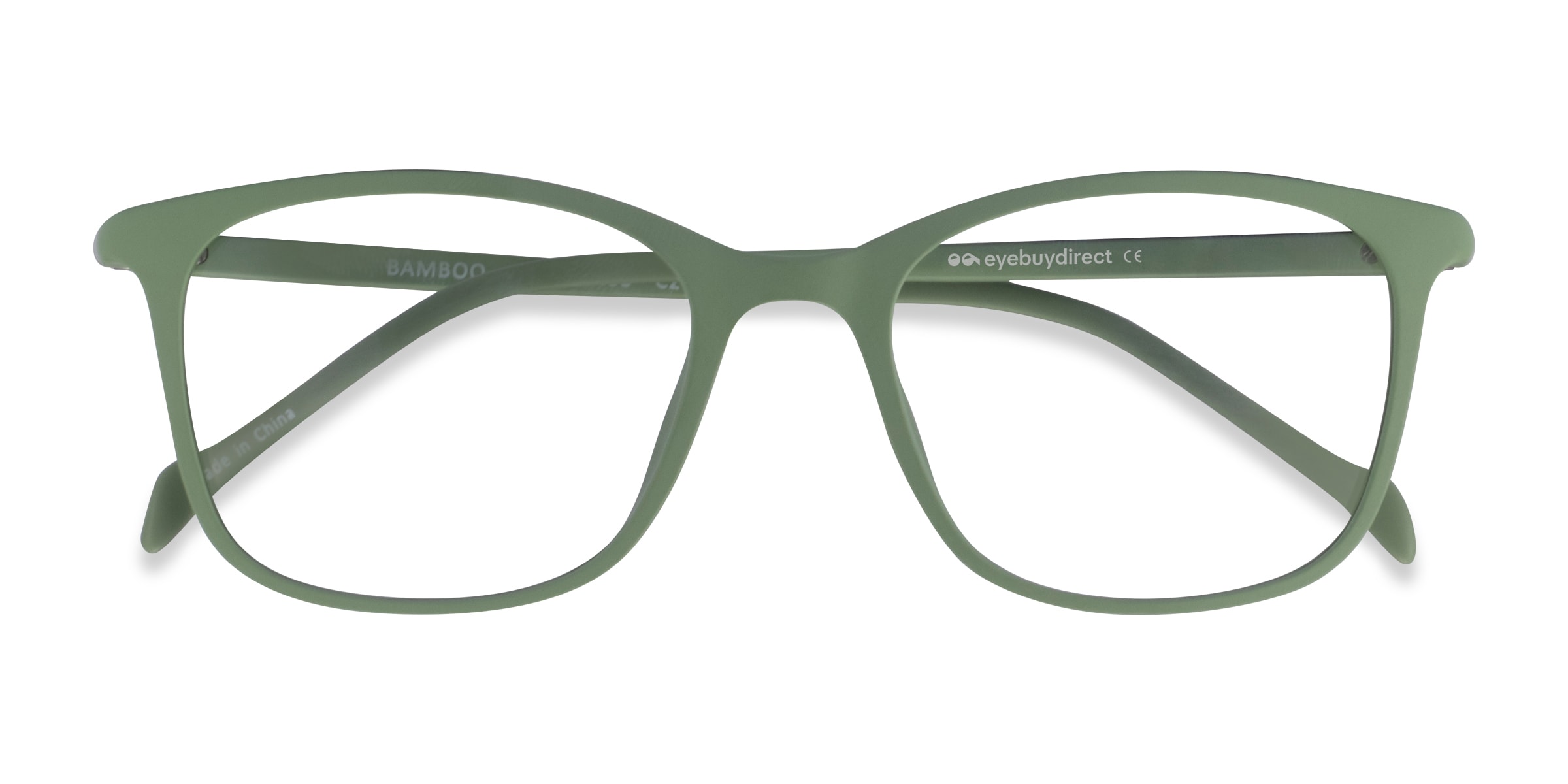 Bamboo Square Green Full Rim Eyeglasses