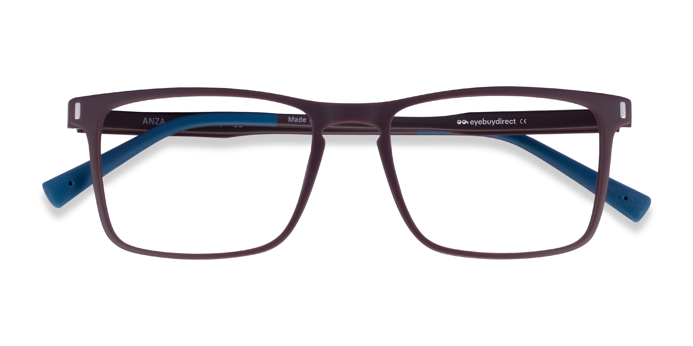 Anza Rectangle Dark Brown Full Rim Eyeglasses