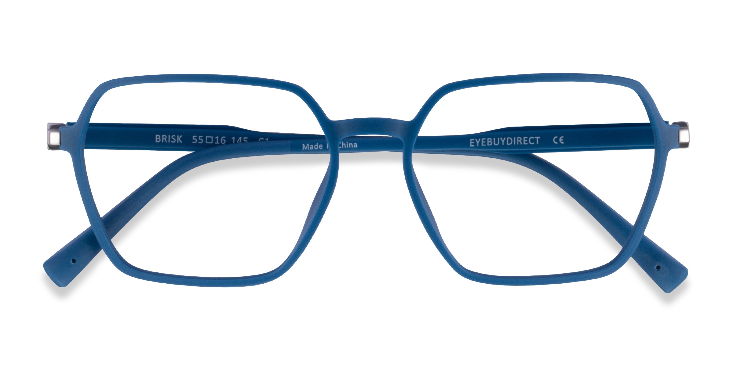 Brisk Geometric Navy Full Rim Eyeglasses