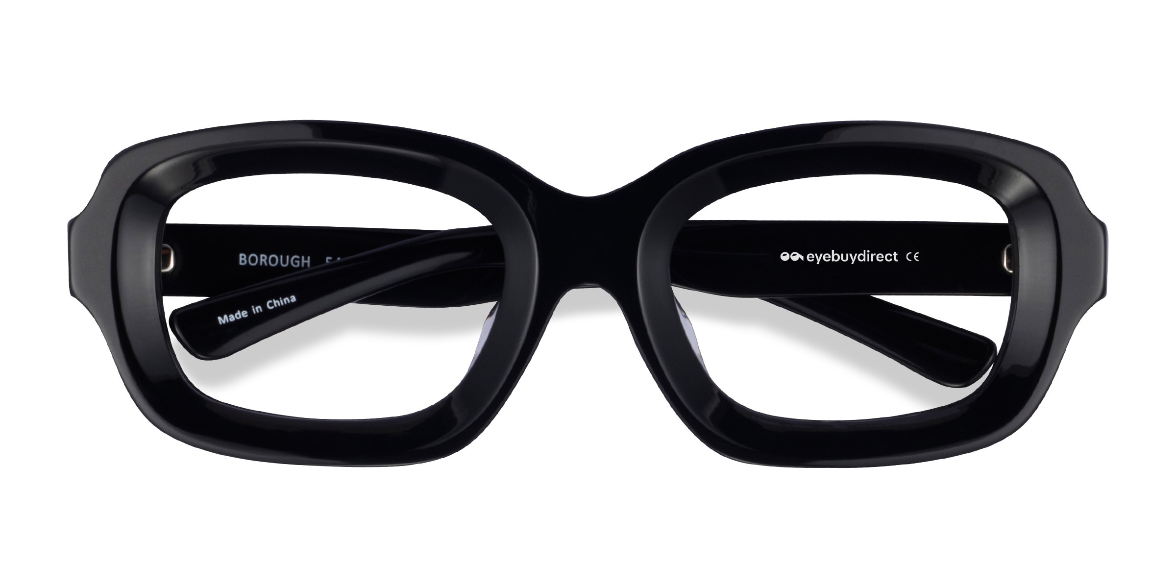 Borough Rectangle Black Full Rim Eyeglasses