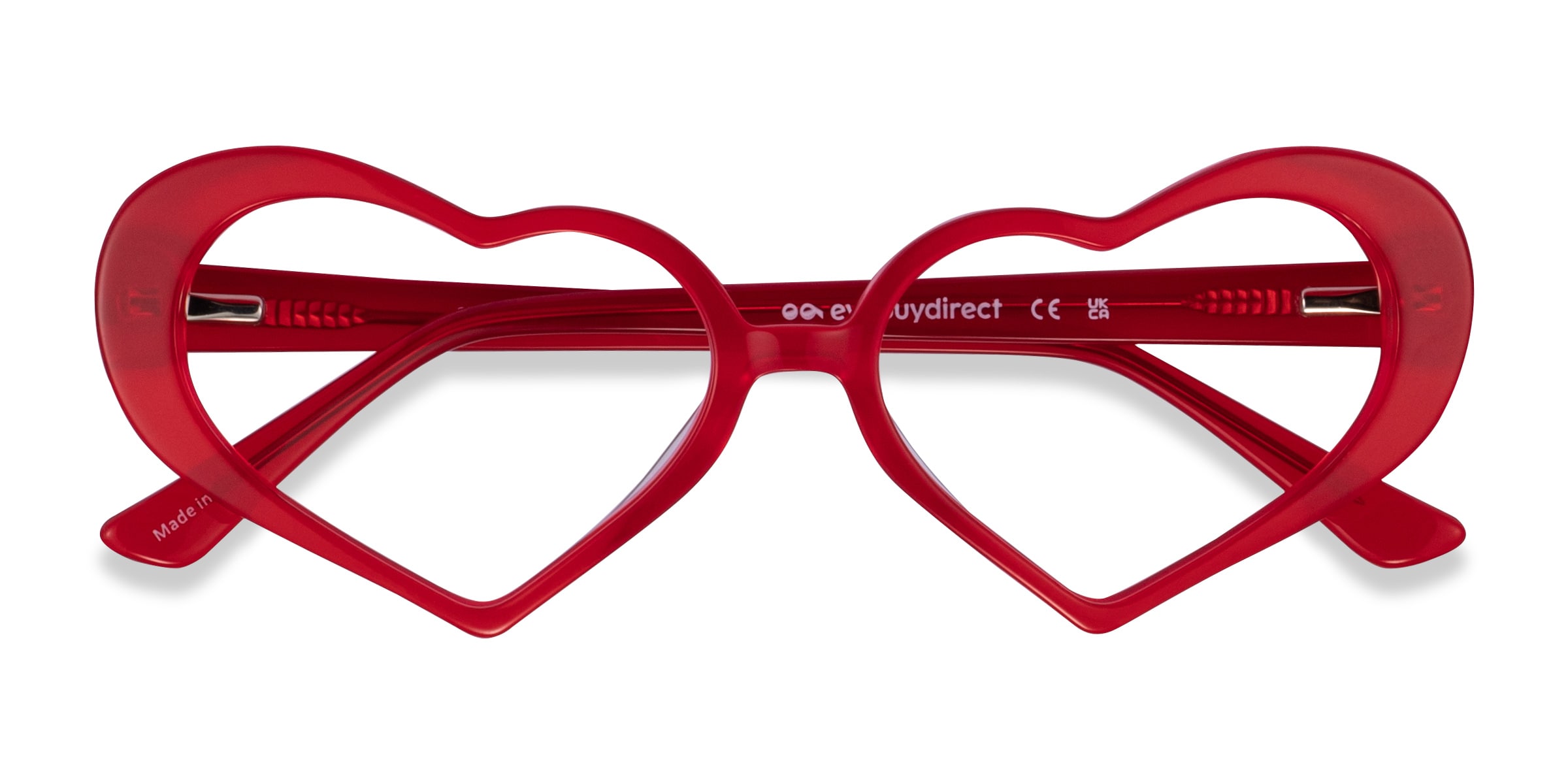 Sweet Heart Milky Red Glasses for Women