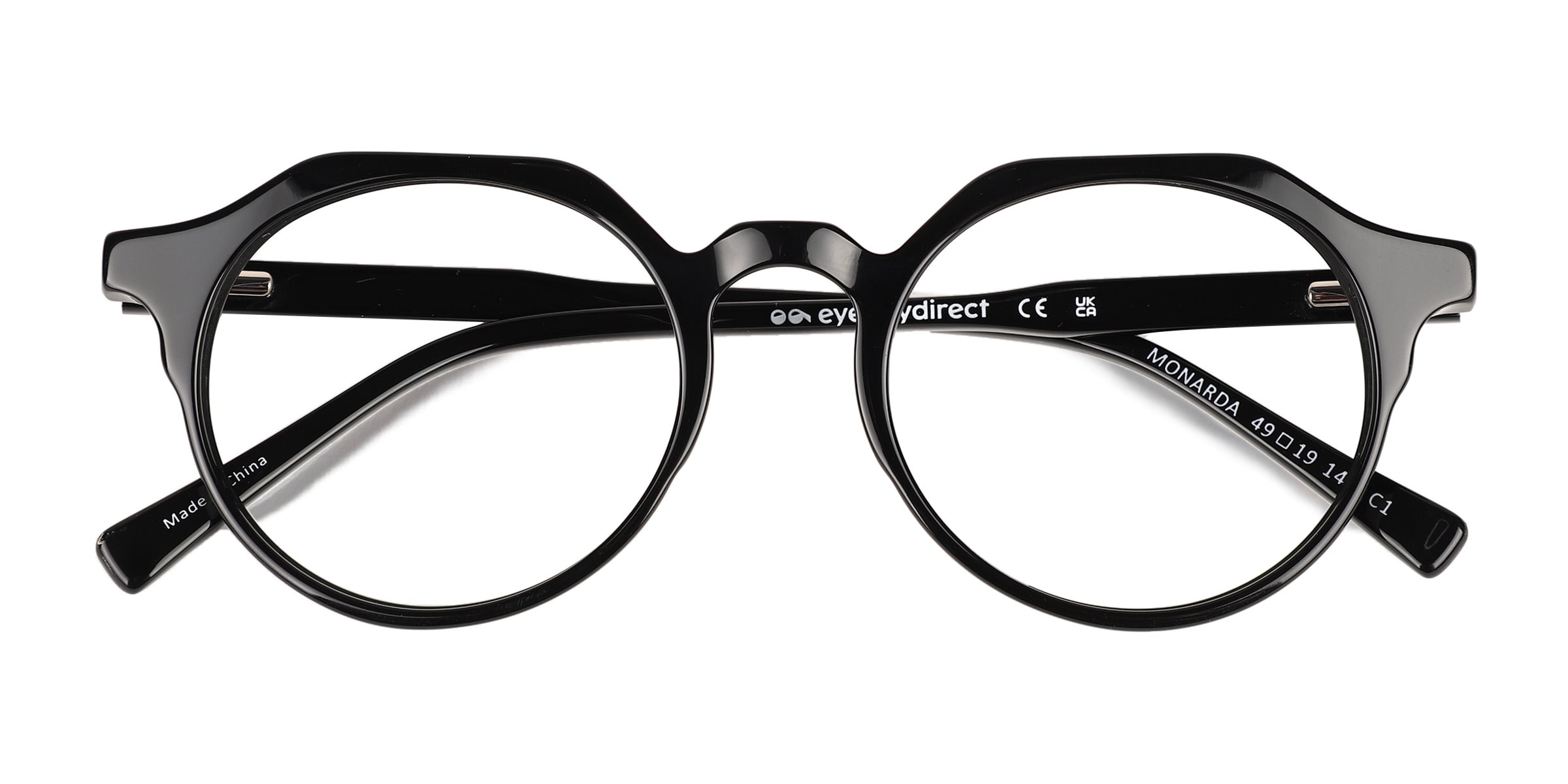 Monarda Round Black Full Rim Eyeglasses