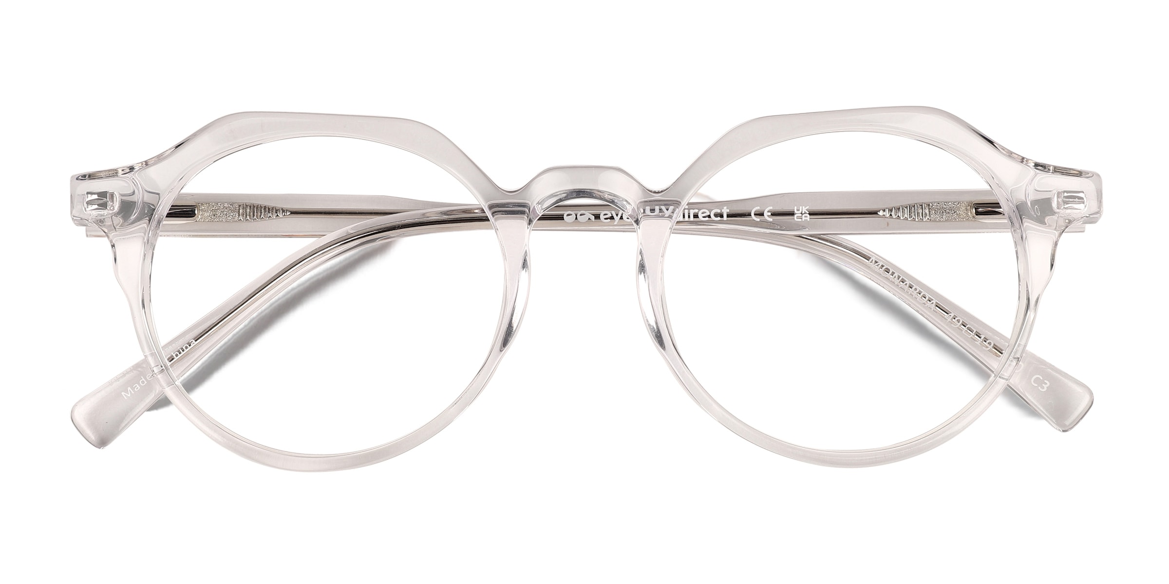 Monarda Round Crystal Full Rim Eyeglasses