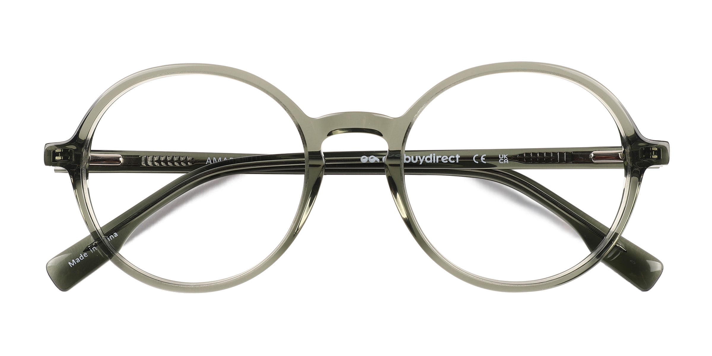 Amaranth Round Crystal Green Full Rim Eyeglasses