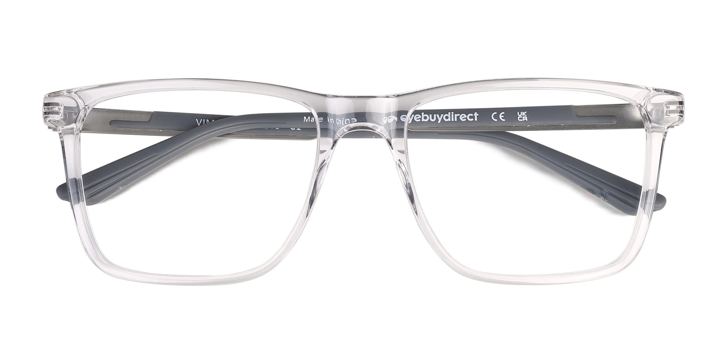 Vim Square Crystal Gray Full Rim Eyeglasses