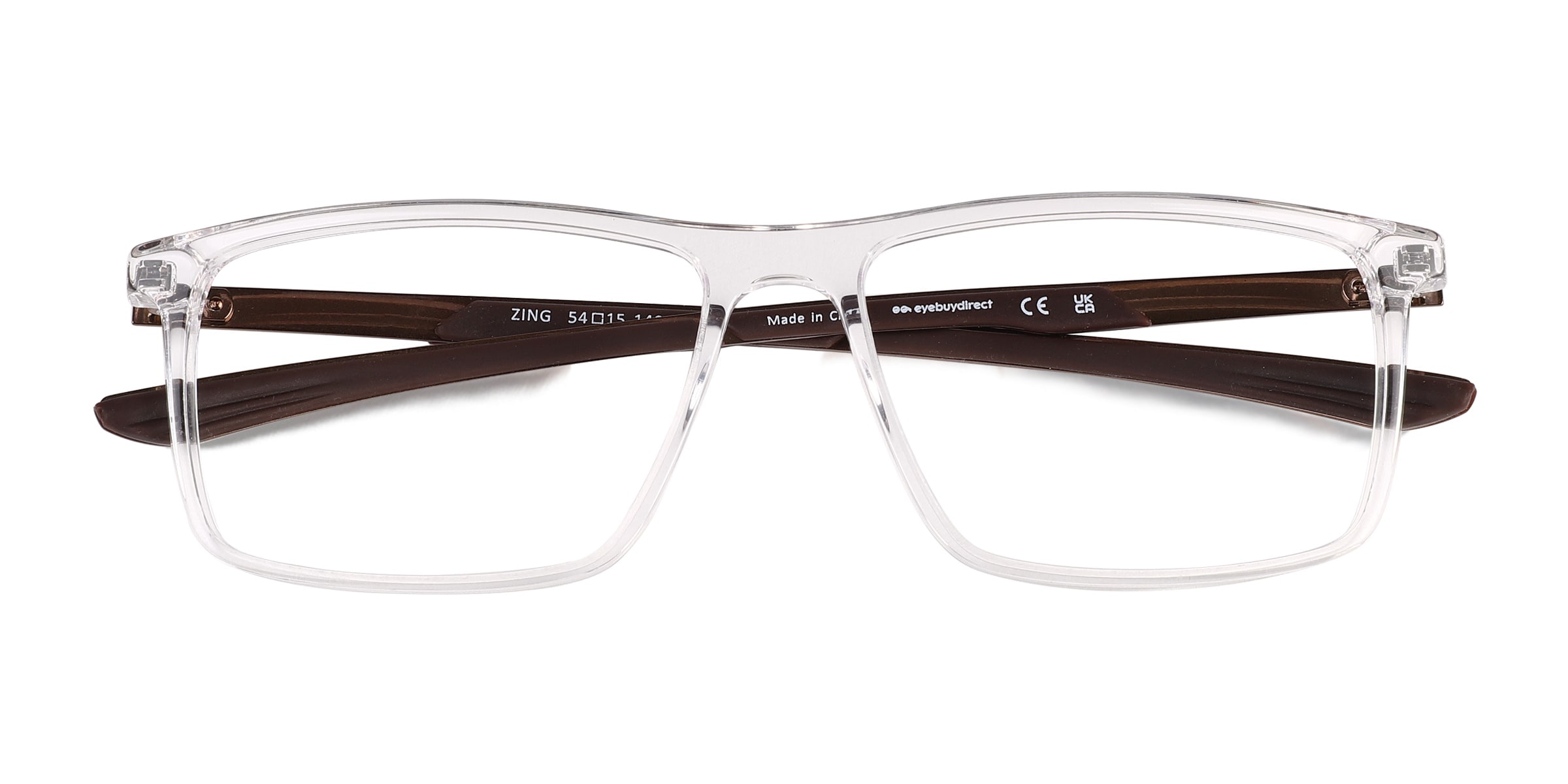 Zing Rectangle Crystal Full Rim Eyeglasses