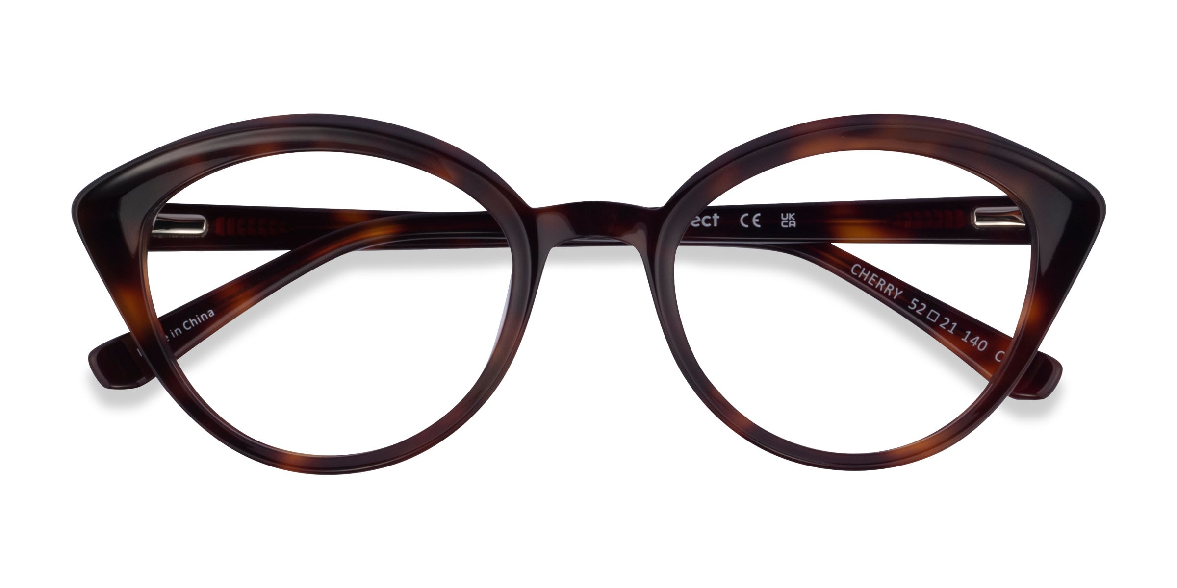 Cherry Cat Eye Shiny Tortoise Glasses for Women