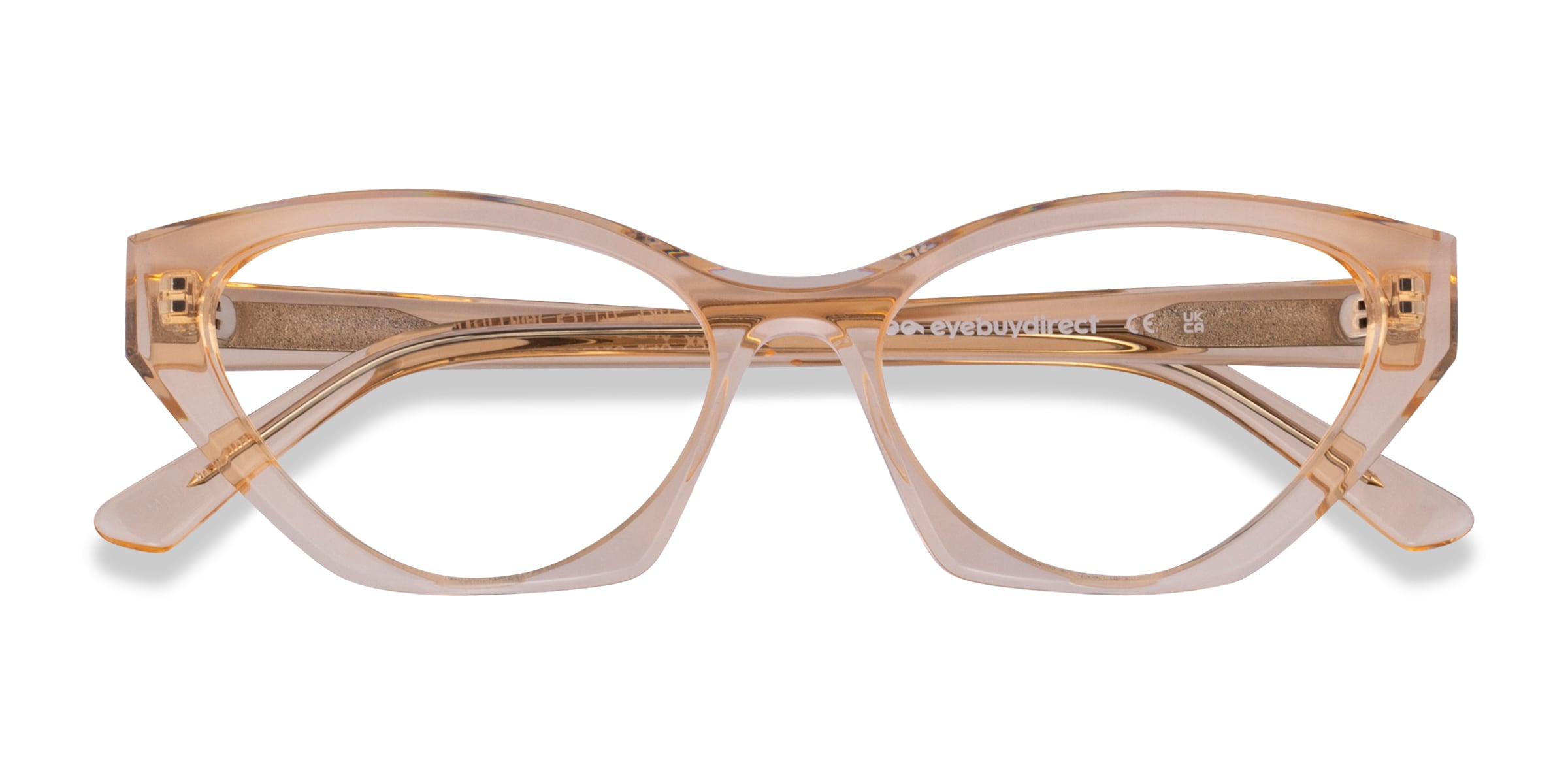 Angelina Cat Eye Crystal Melon Glasses for Women