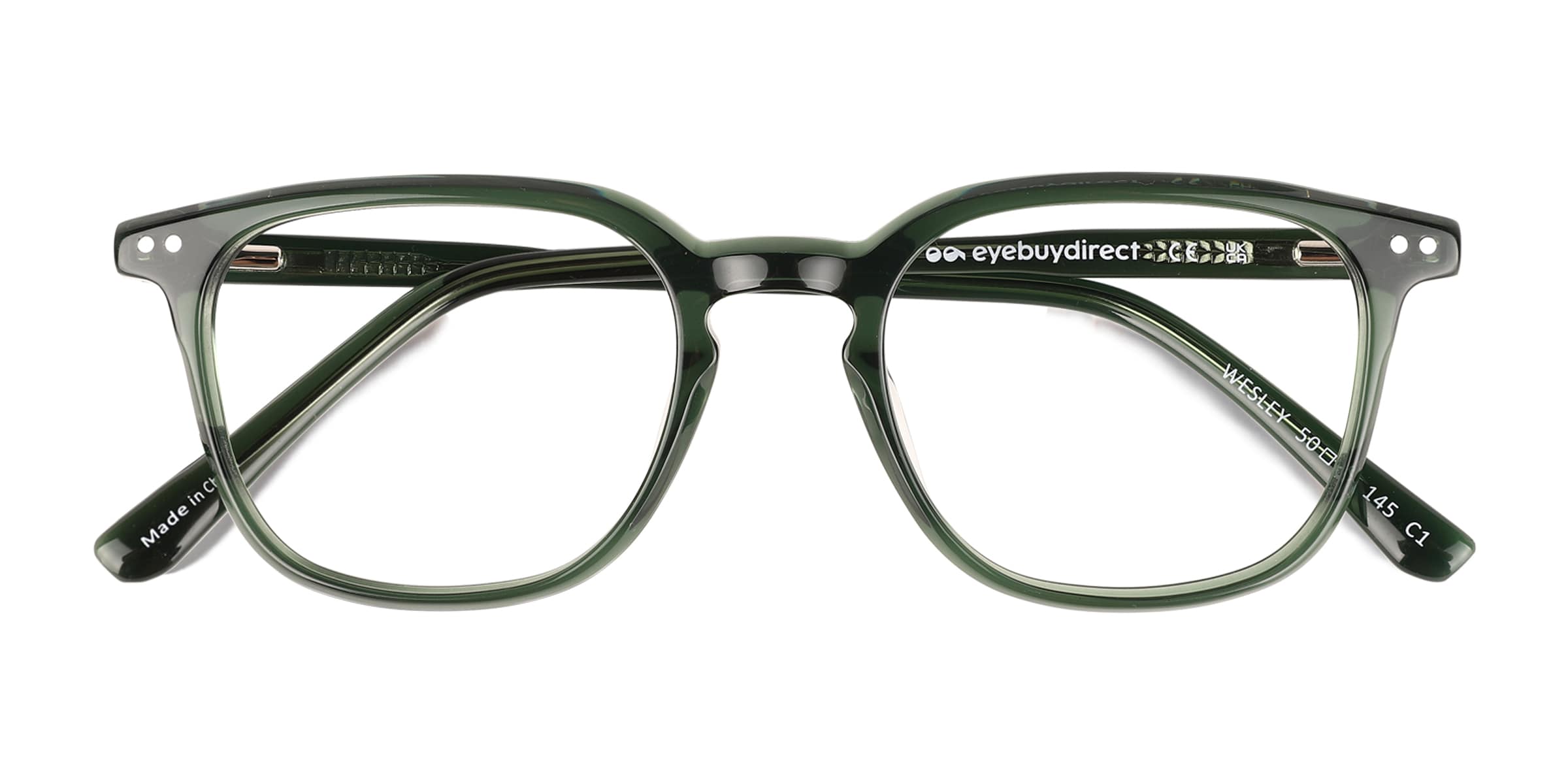 Wesley Square Green Full Rim Eyeglasses