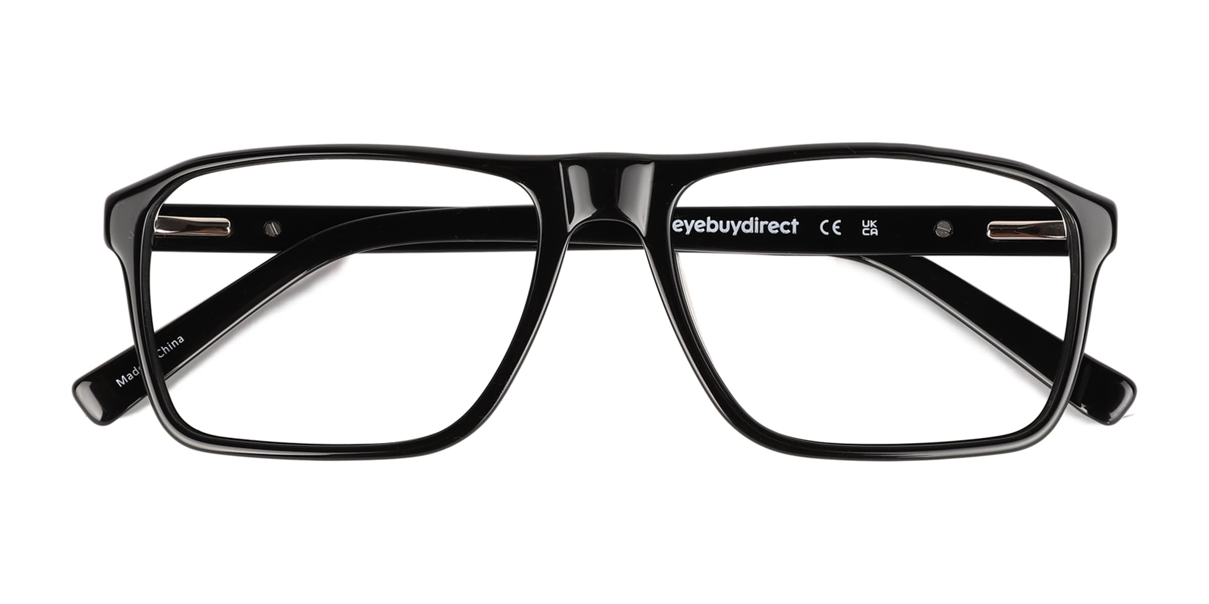 Barnett Rectangle Solid Black Full Rim Eyeglasses