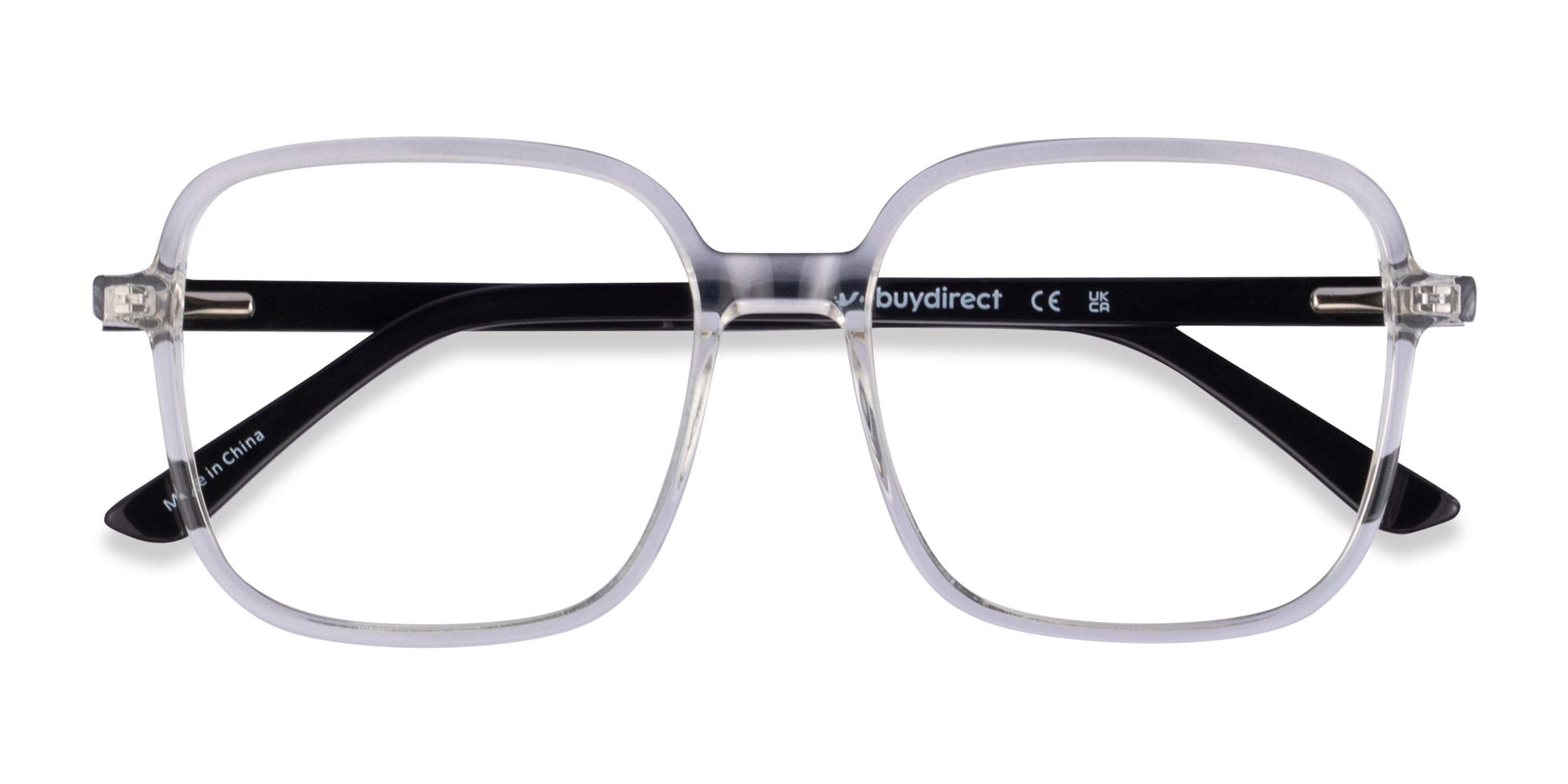 Abstract Square Crystal Full Rim Eyeglasses