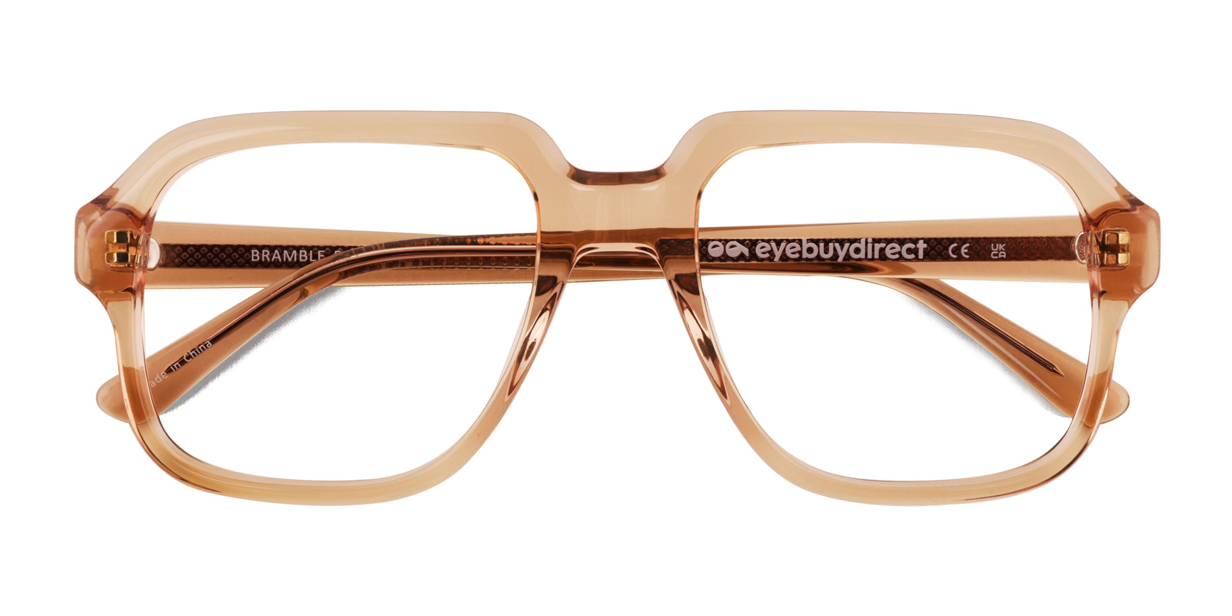 Bramble Square Crystal Brown Glasses for Men