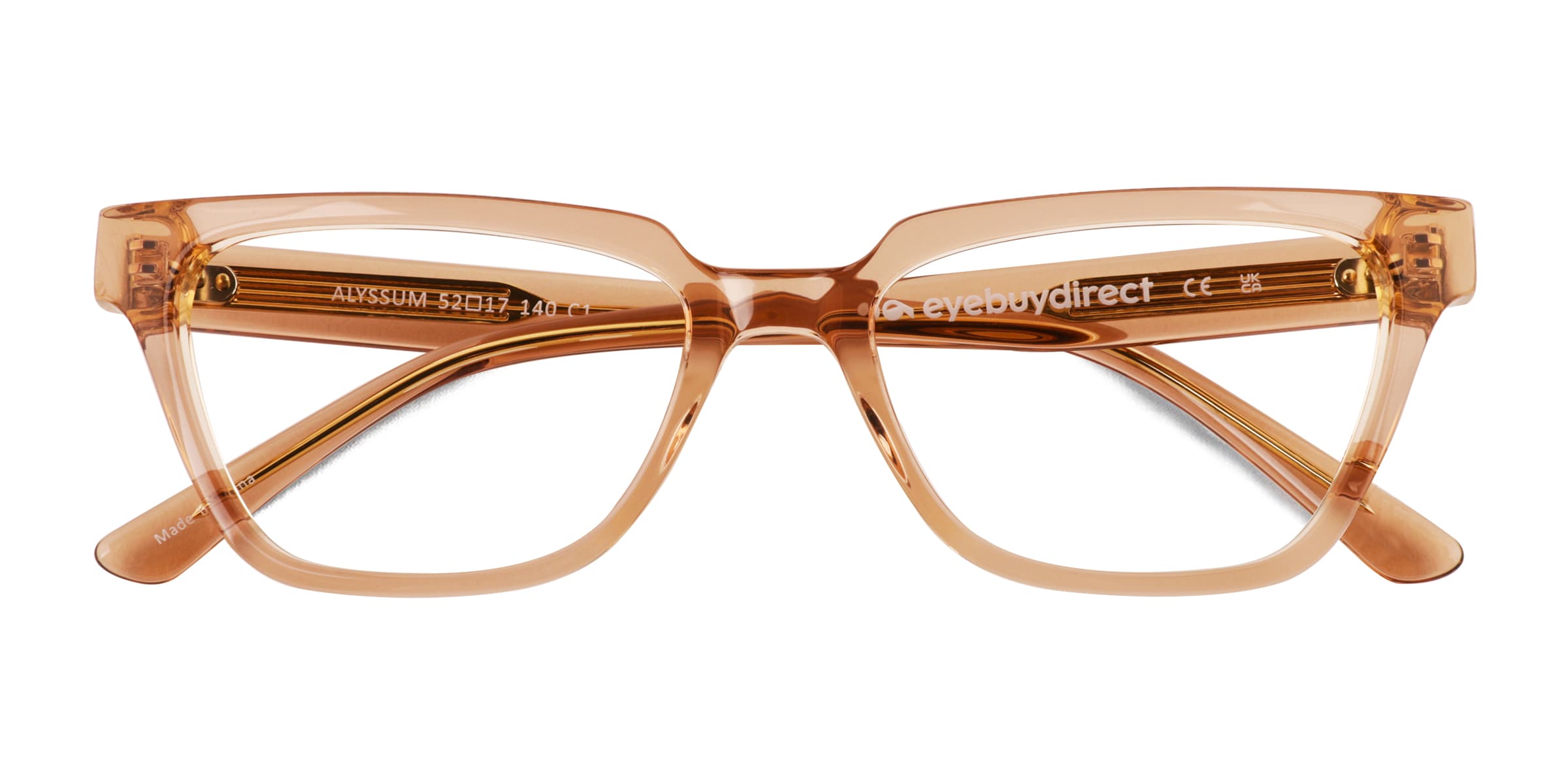 Alyssum Cat Eye Crystal Brown Glasses for Women