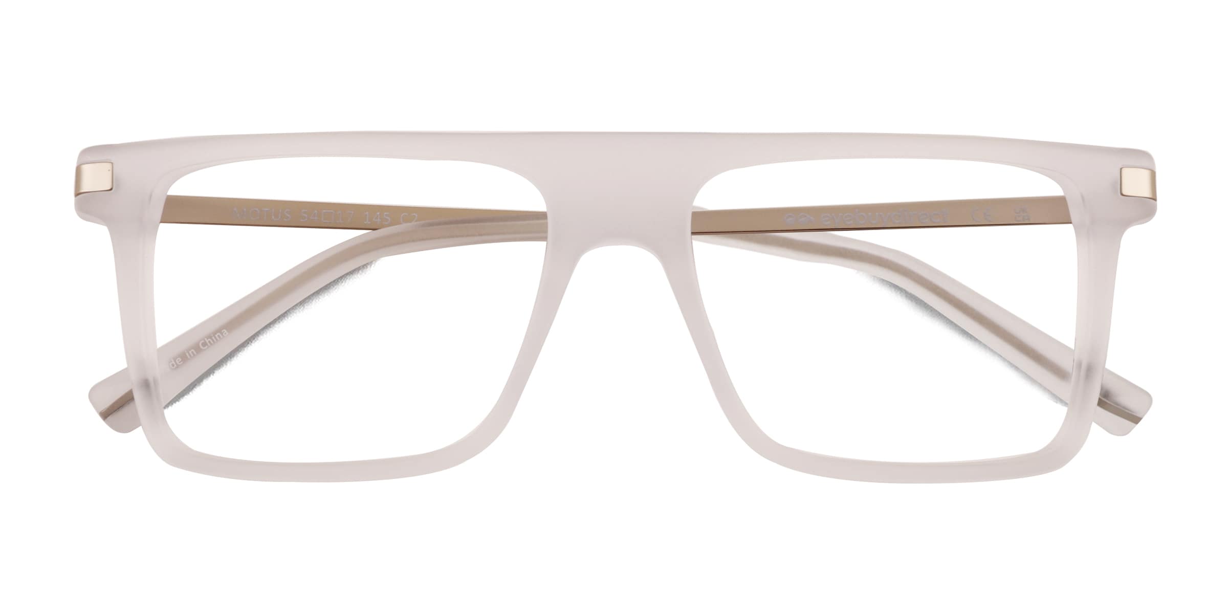 Motus Square Frosted Clear Glasses for Men