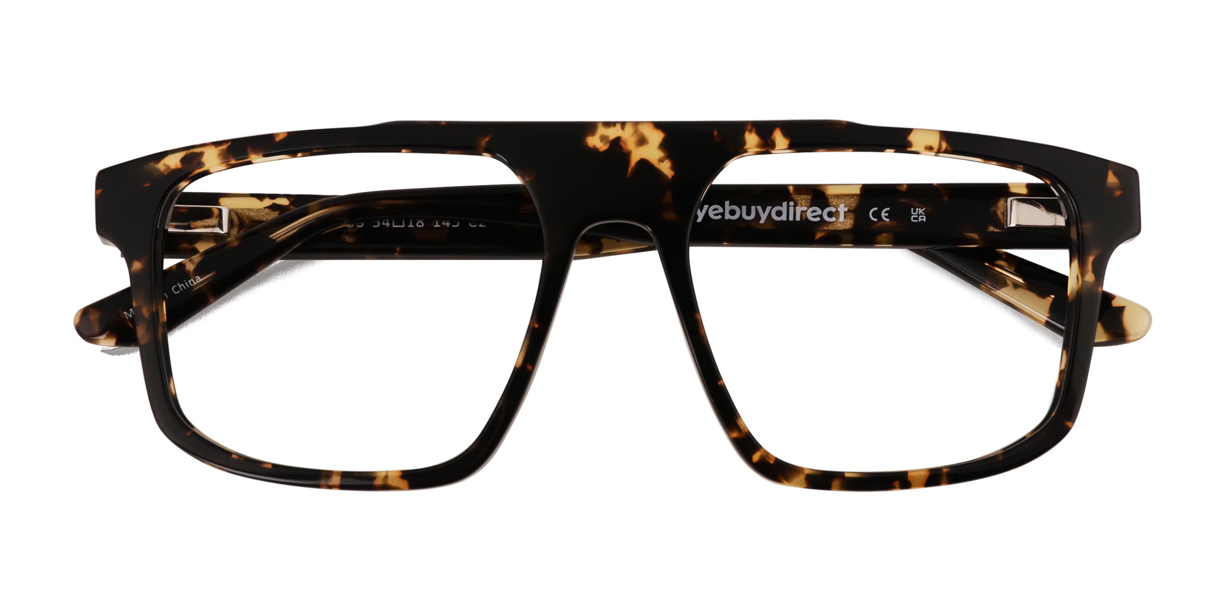 Tempus Square Spotty Tortoise Full Rim Eyeglasses
