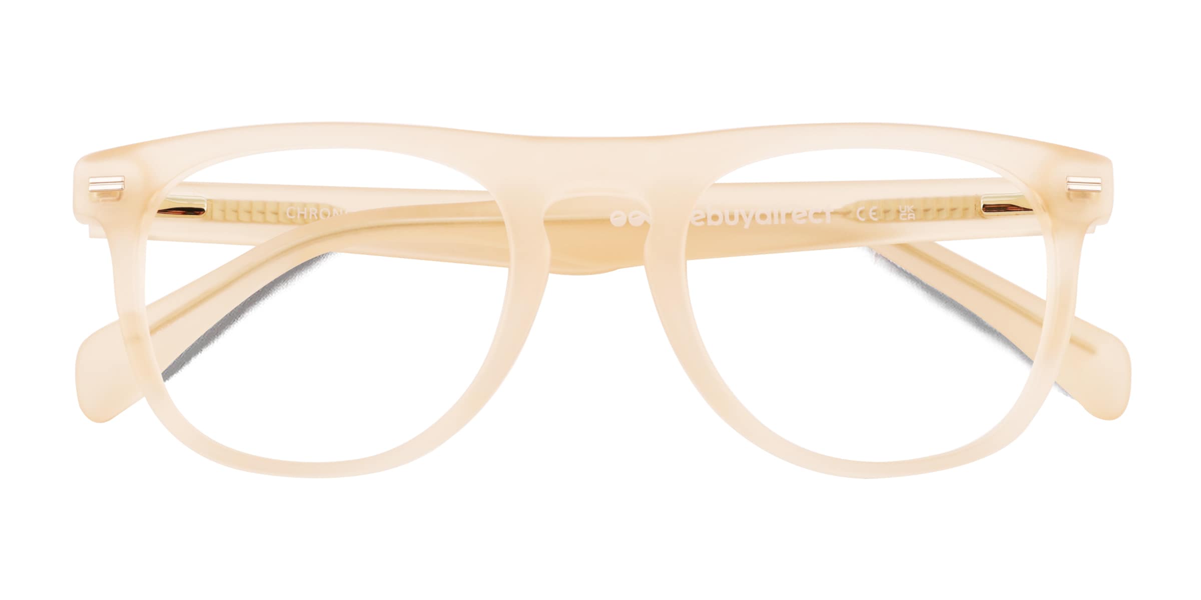 Chrono Round Matte Crystal Melon Glasses for Women