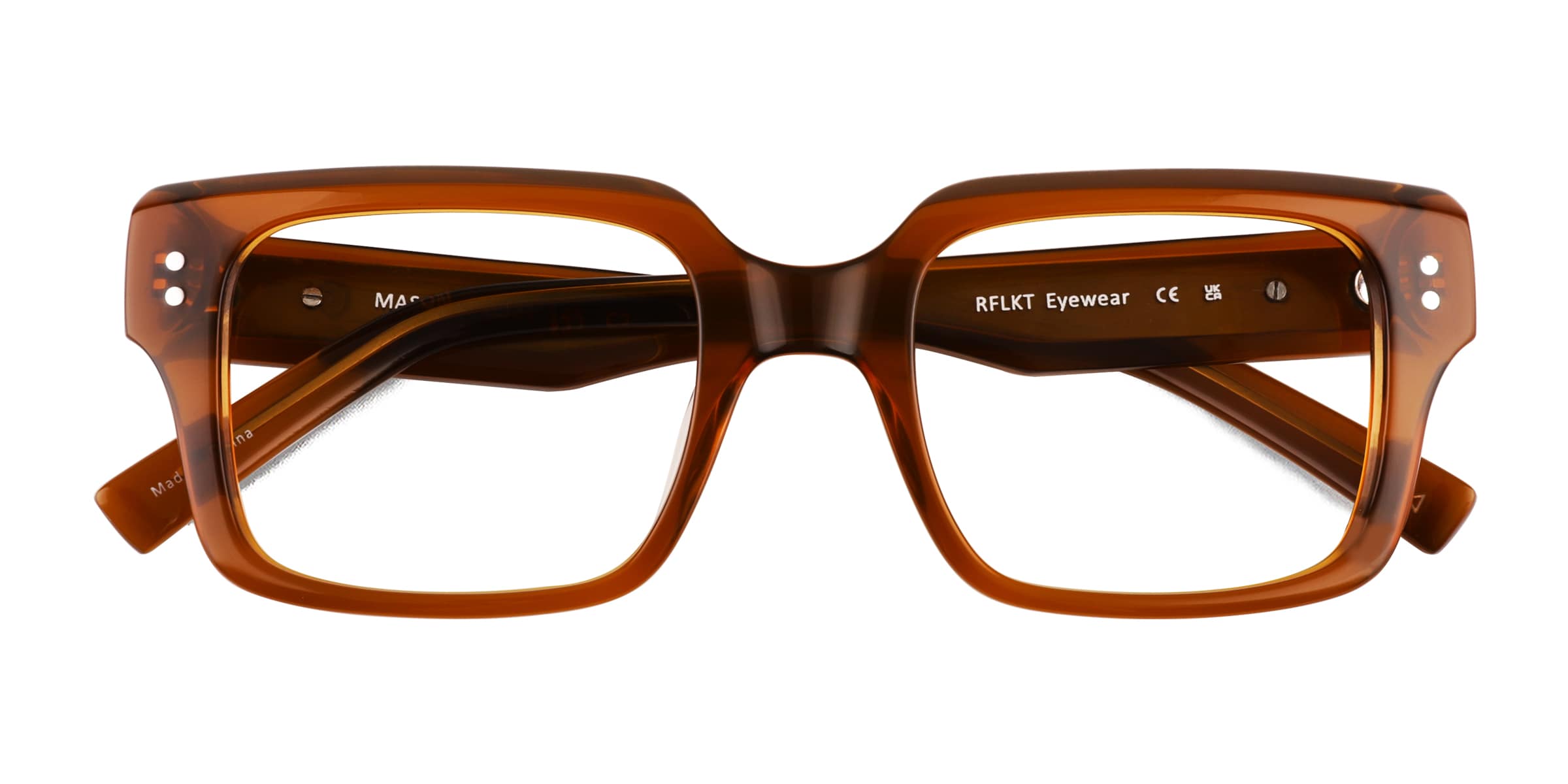 Mason Square Crystal Brown Glasses for Men