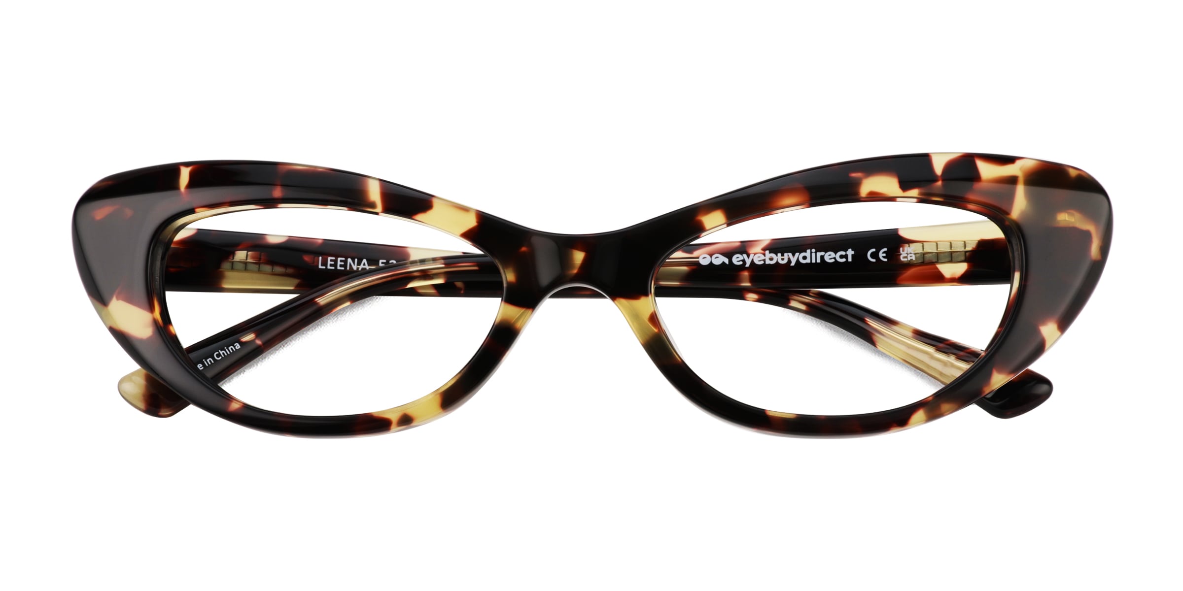 Leena Cat Eye Spotty Tortoise Full Rim Eyeglasses