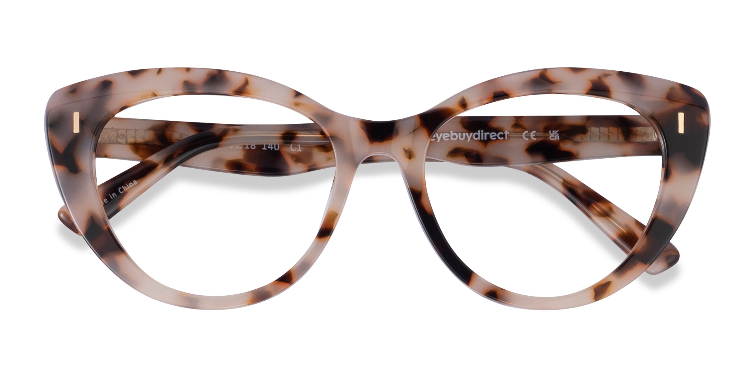 Kitty Cat Eye Ivory Tortoise Glasses for Women