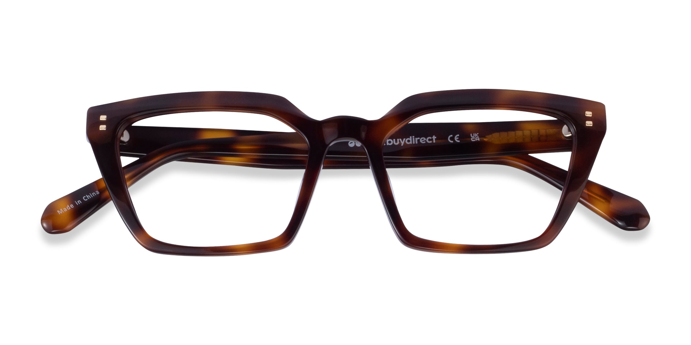 Caitlin Square Tortoise Full Rim Eyeglasses