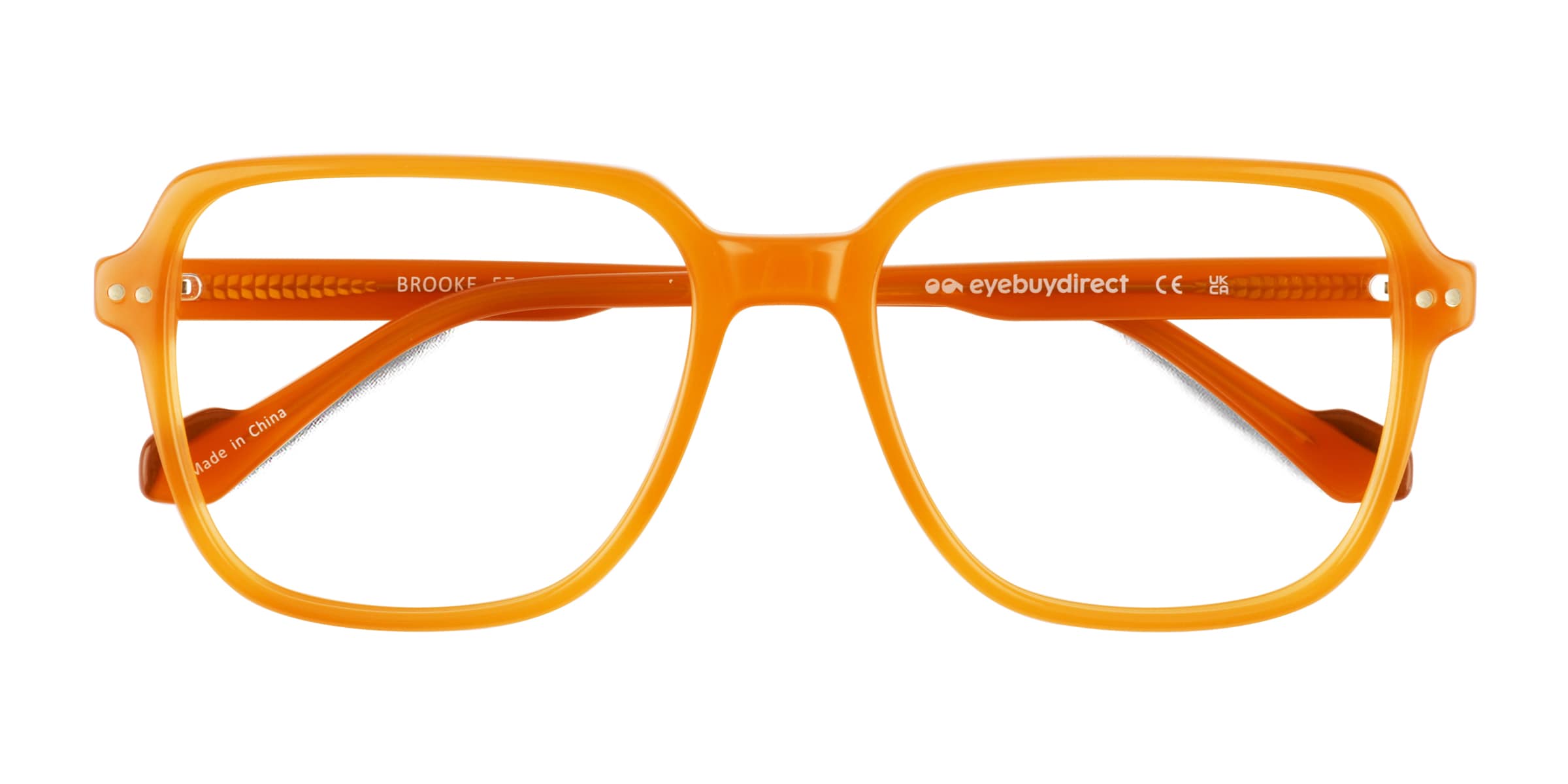 Brooke Square Orange Glasses for Men