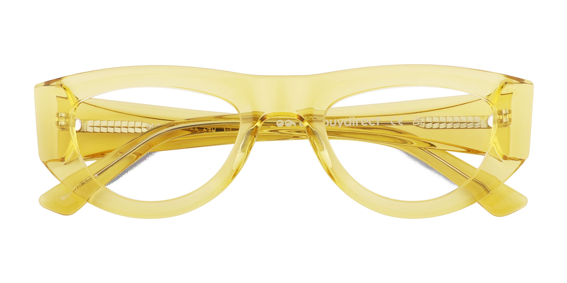 Miro Cat Eye Clear Yellow Full Rim Eyeglasses