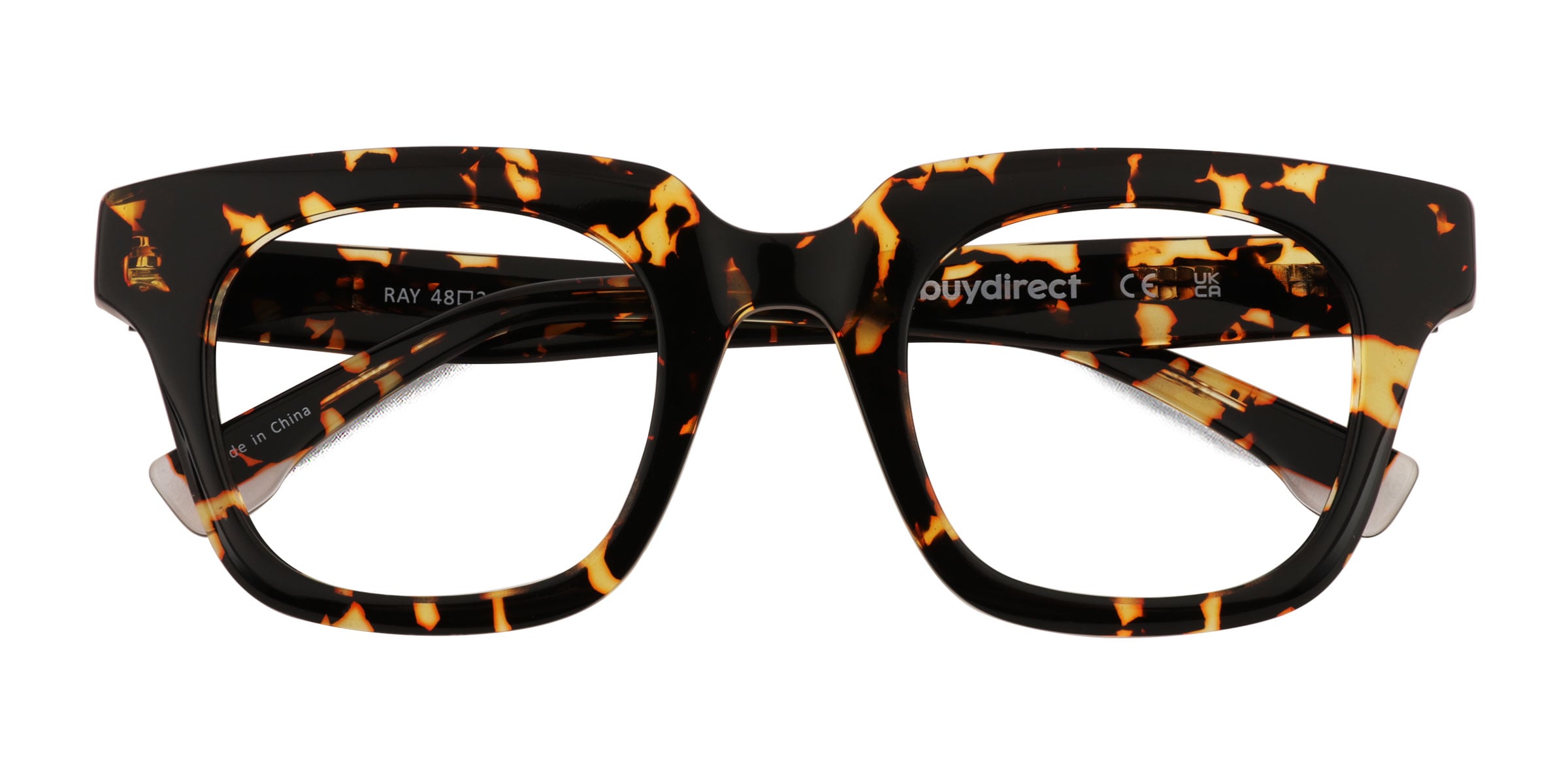 Ray Square Spotty Tortoise Glasses for Men