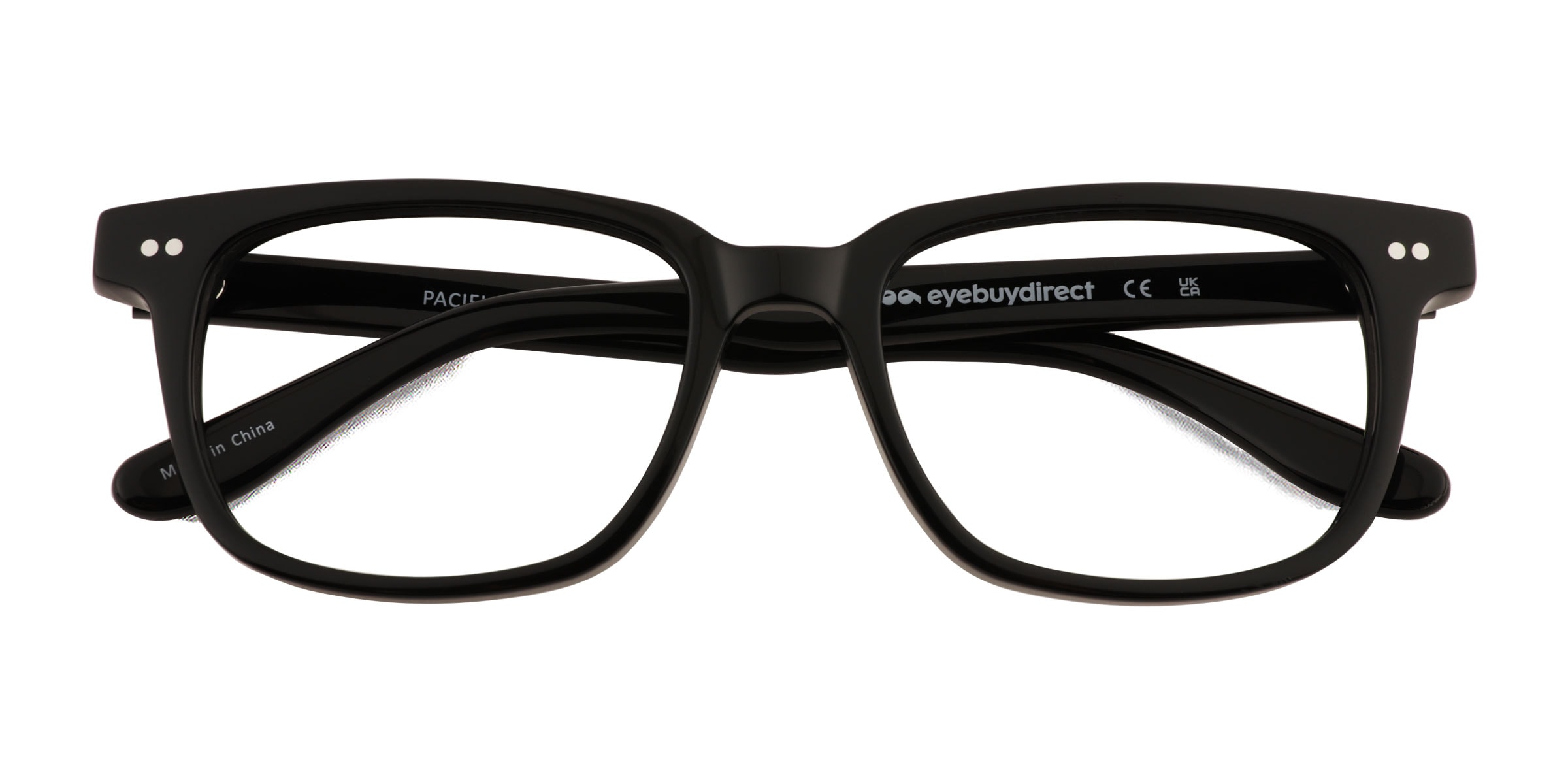 Pacific Rectangle Black Full Rim Eyeglasses