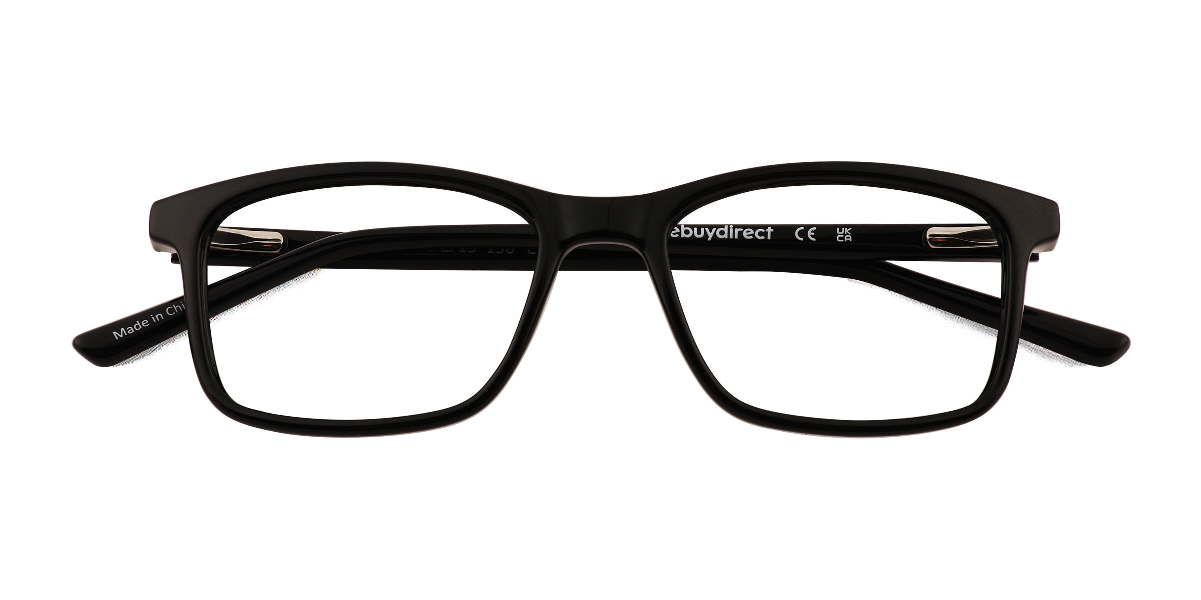 Zippy Rectangle Shiny Black Glasses For Kids