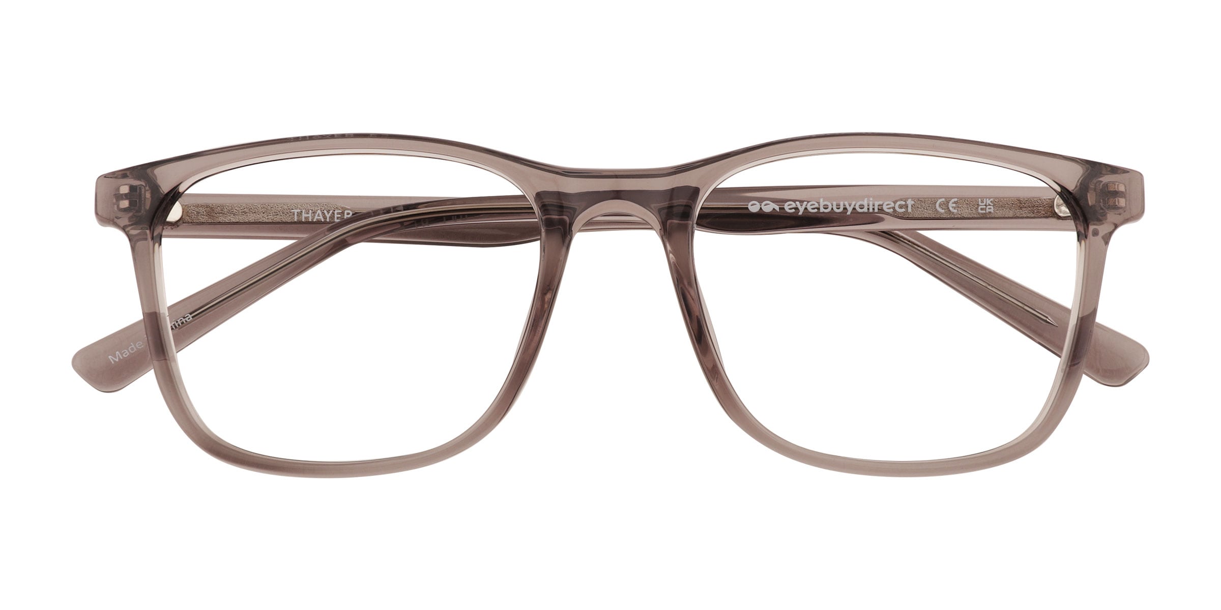 Thayer Square Clear Gray Full Rim Eyeglasses