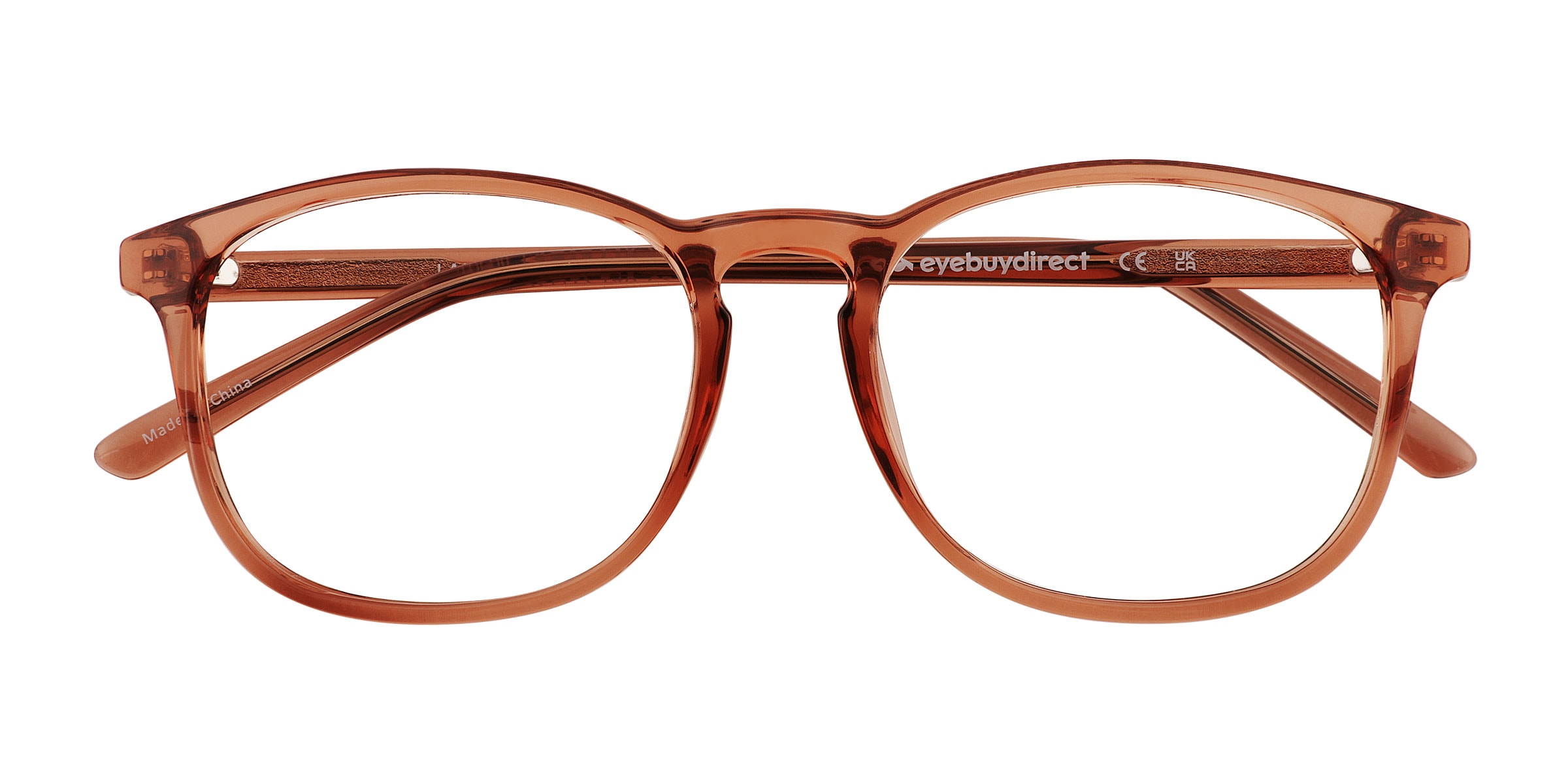 Larkin Square Clear Brown Full Rim Eyeglasses