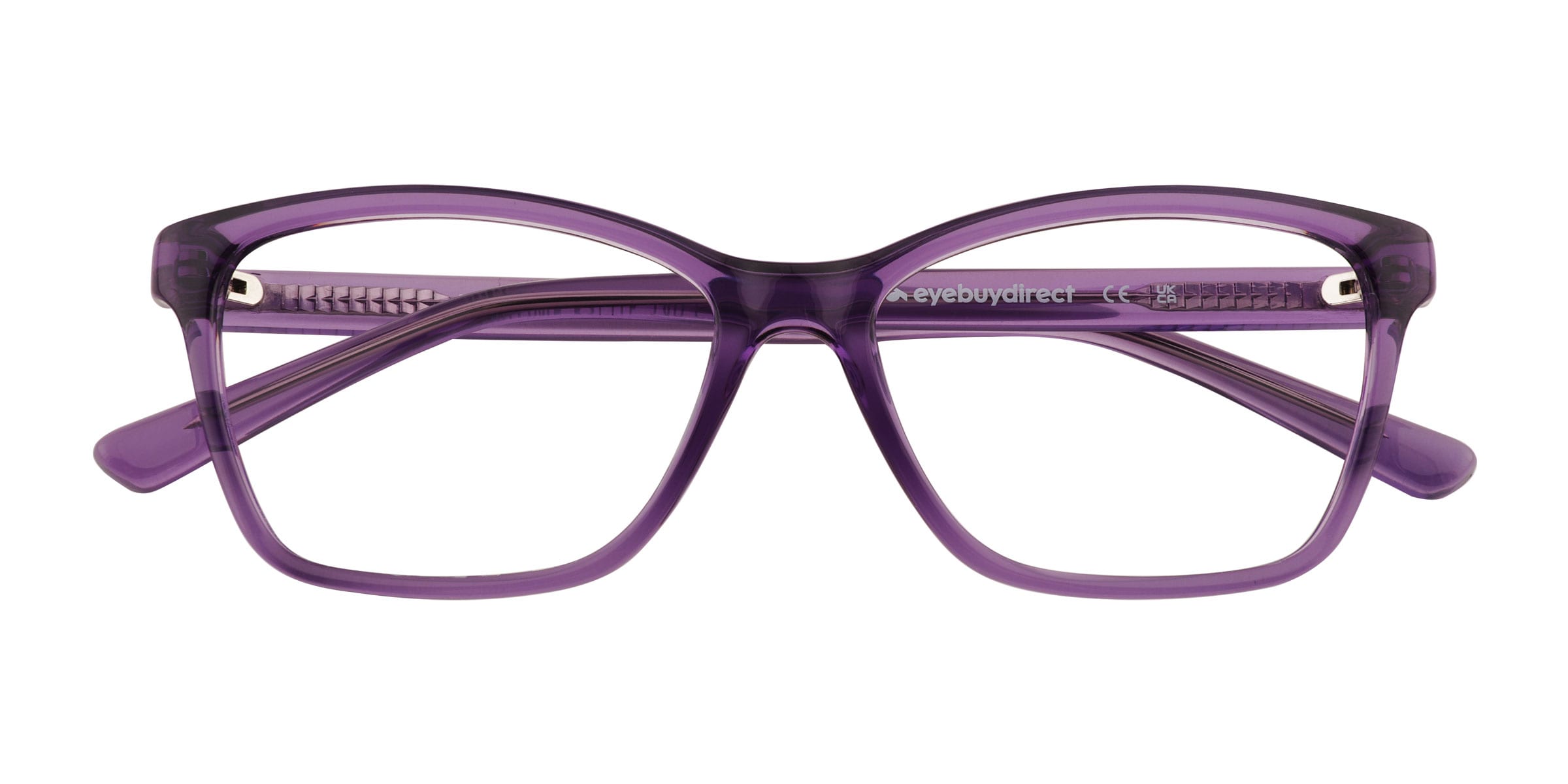 Marlowe Cat Eye Clear Purple Glasses for Women