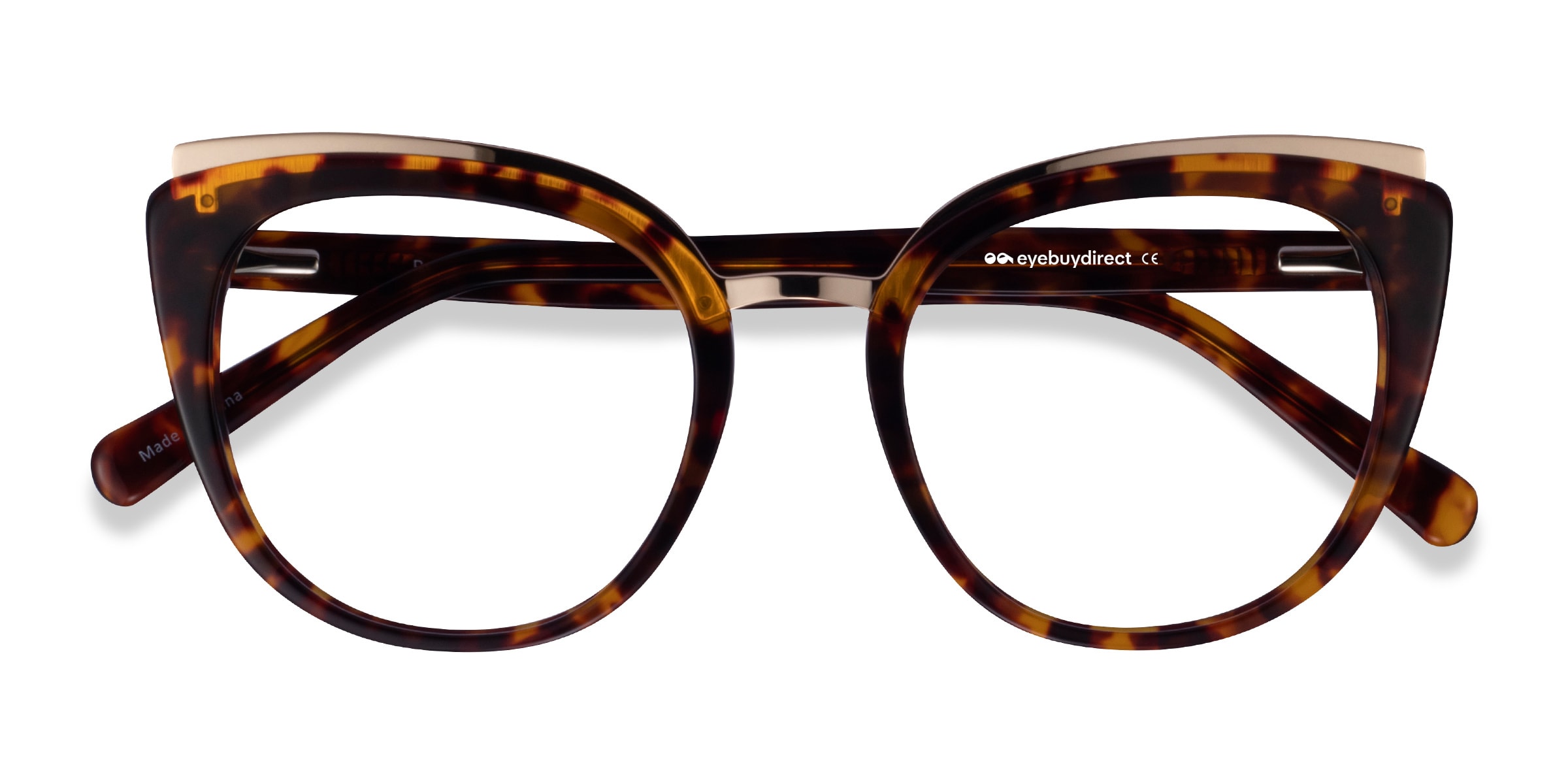 Bombay Cat Eye Tortoise Gold Glasses for Women