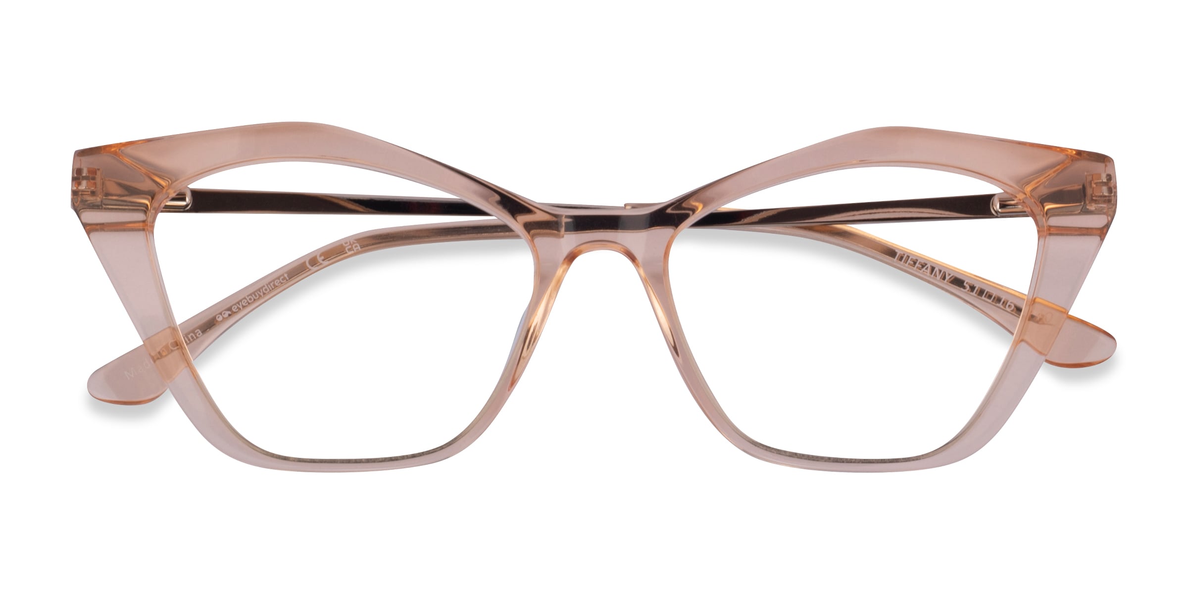 Tiffany Cat Eye Light Orange Glasses for Women