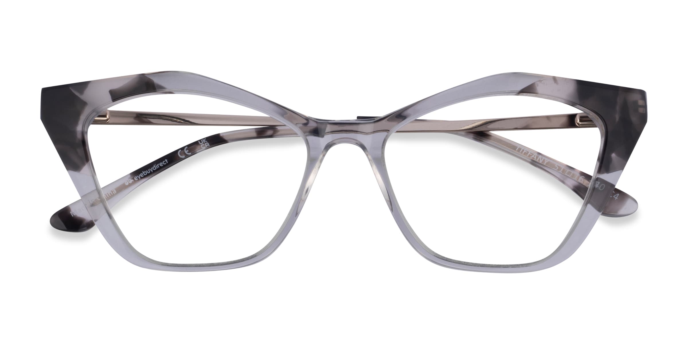 Tiffany Cat Eye Ivory Tortoise Clear Glasses for Women