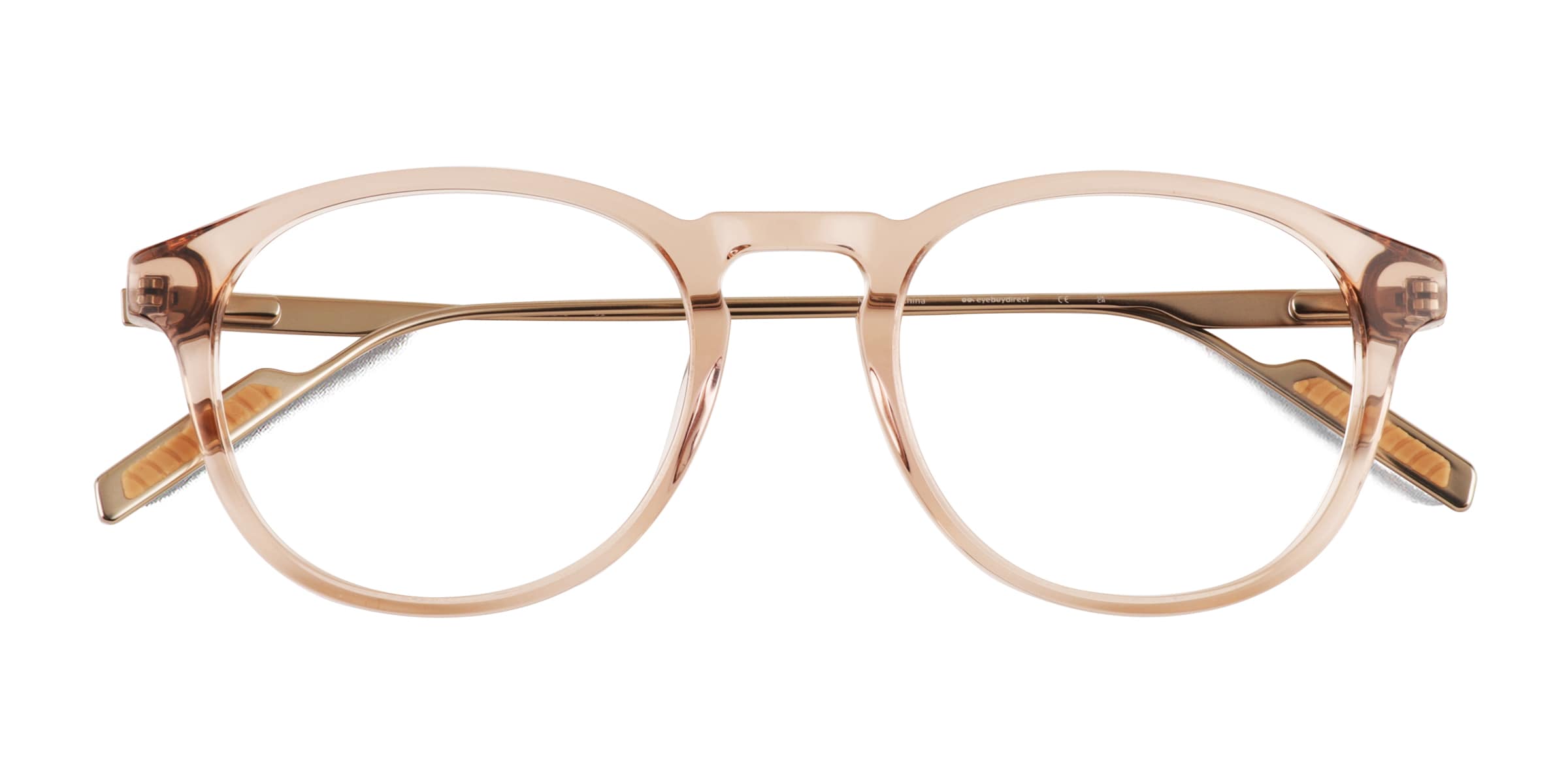 Rise Round Crystal Light Brown Full Rim Eyeglasses