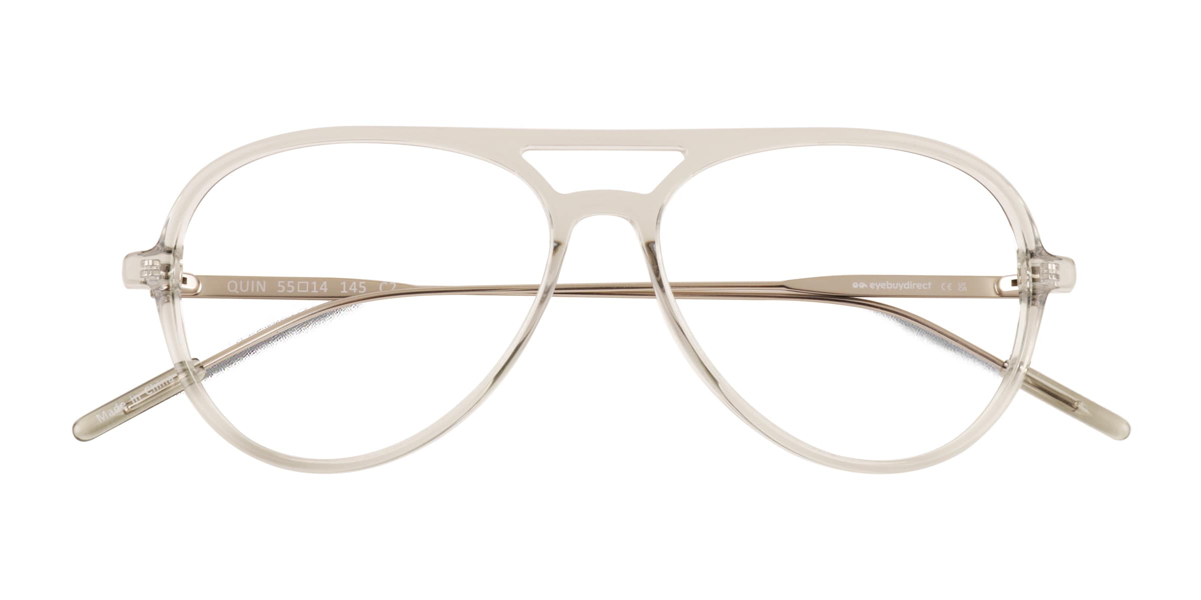 Quin Aviator Clear Green Full Rim Eyeglasses