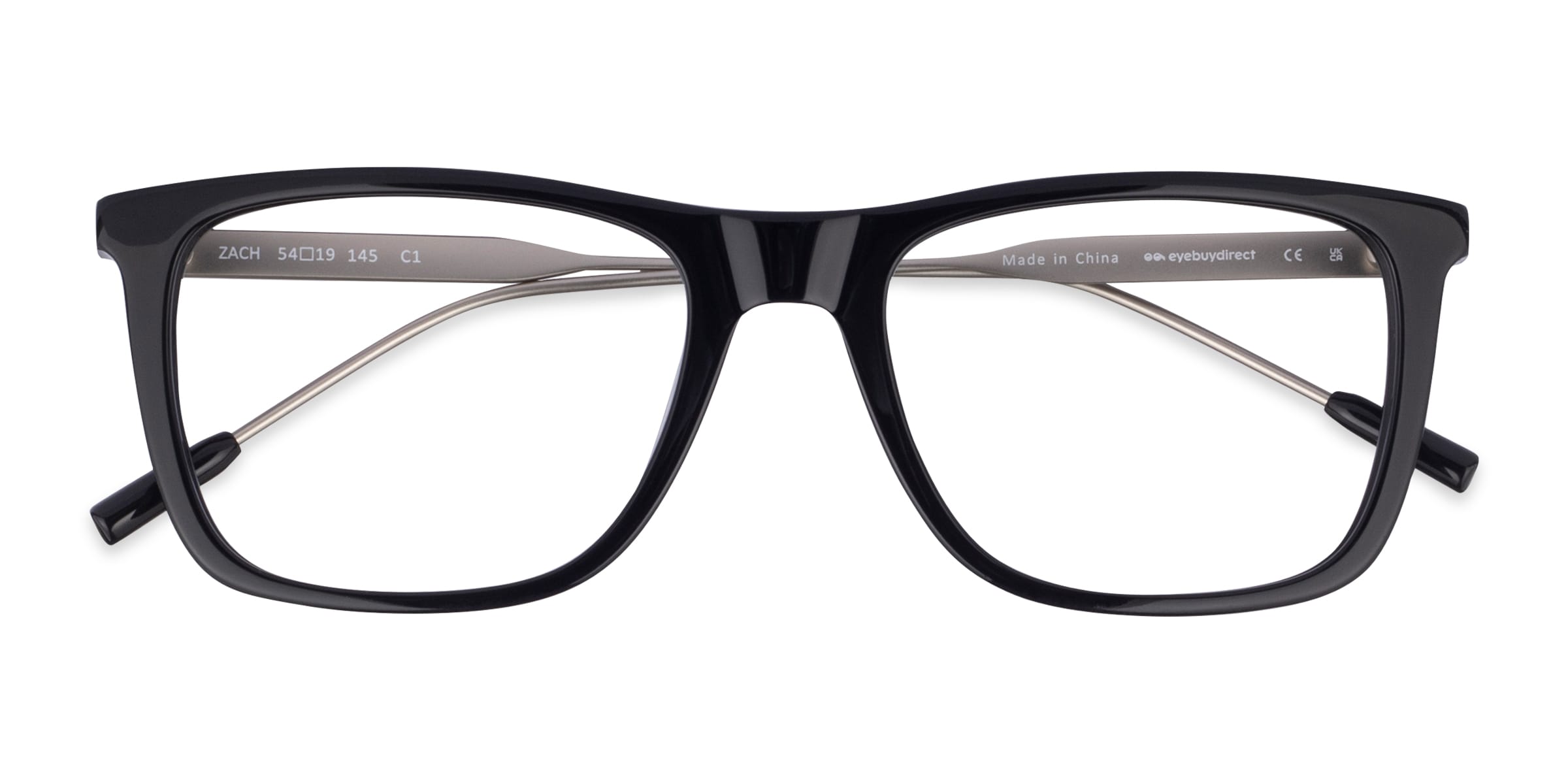 Zach Square Black Glasses for Men