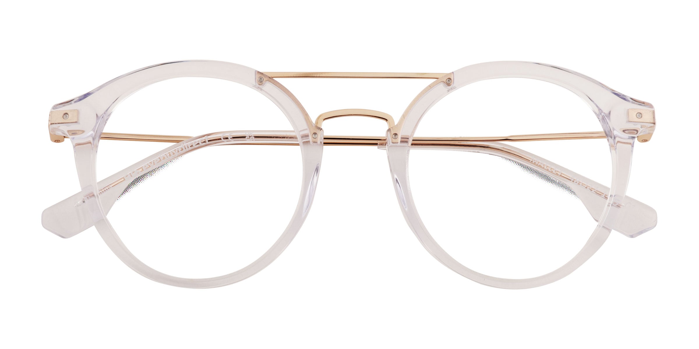 Mallet Aviator Clear Gold Full Rim Eyeglasses