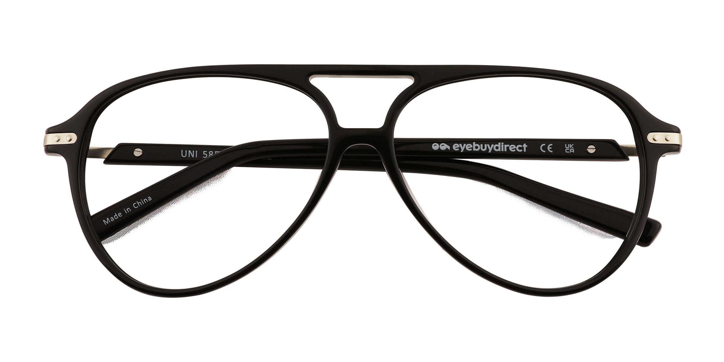 Uni Aviator Black Full Rim Eyeglasses