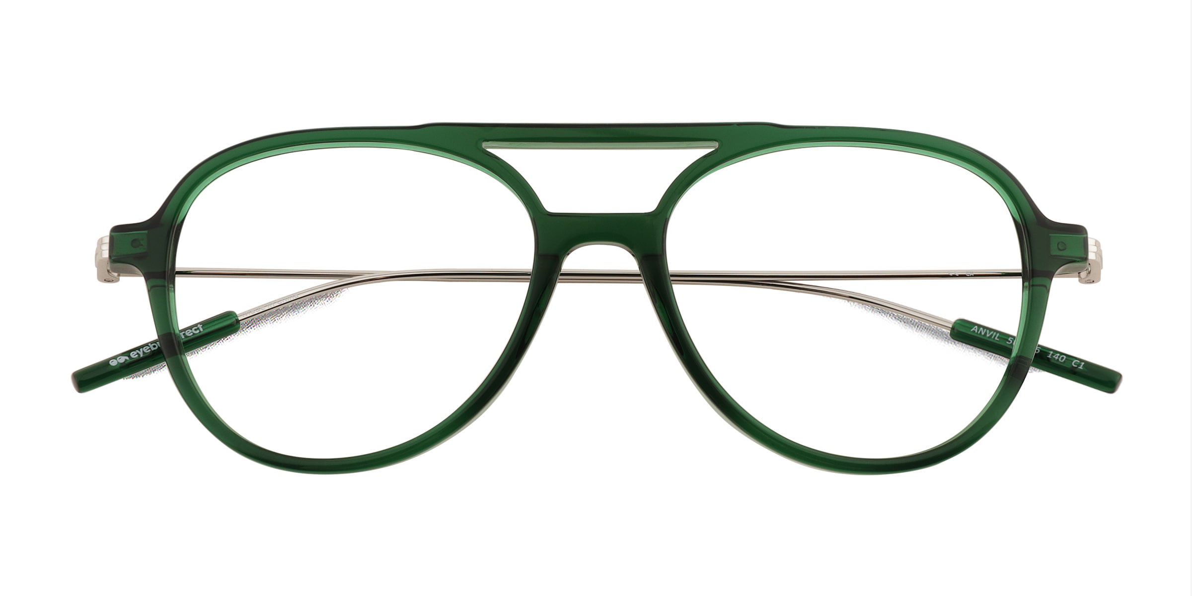 Anvil Aviator Clear Green Full Rim Eyeglasses