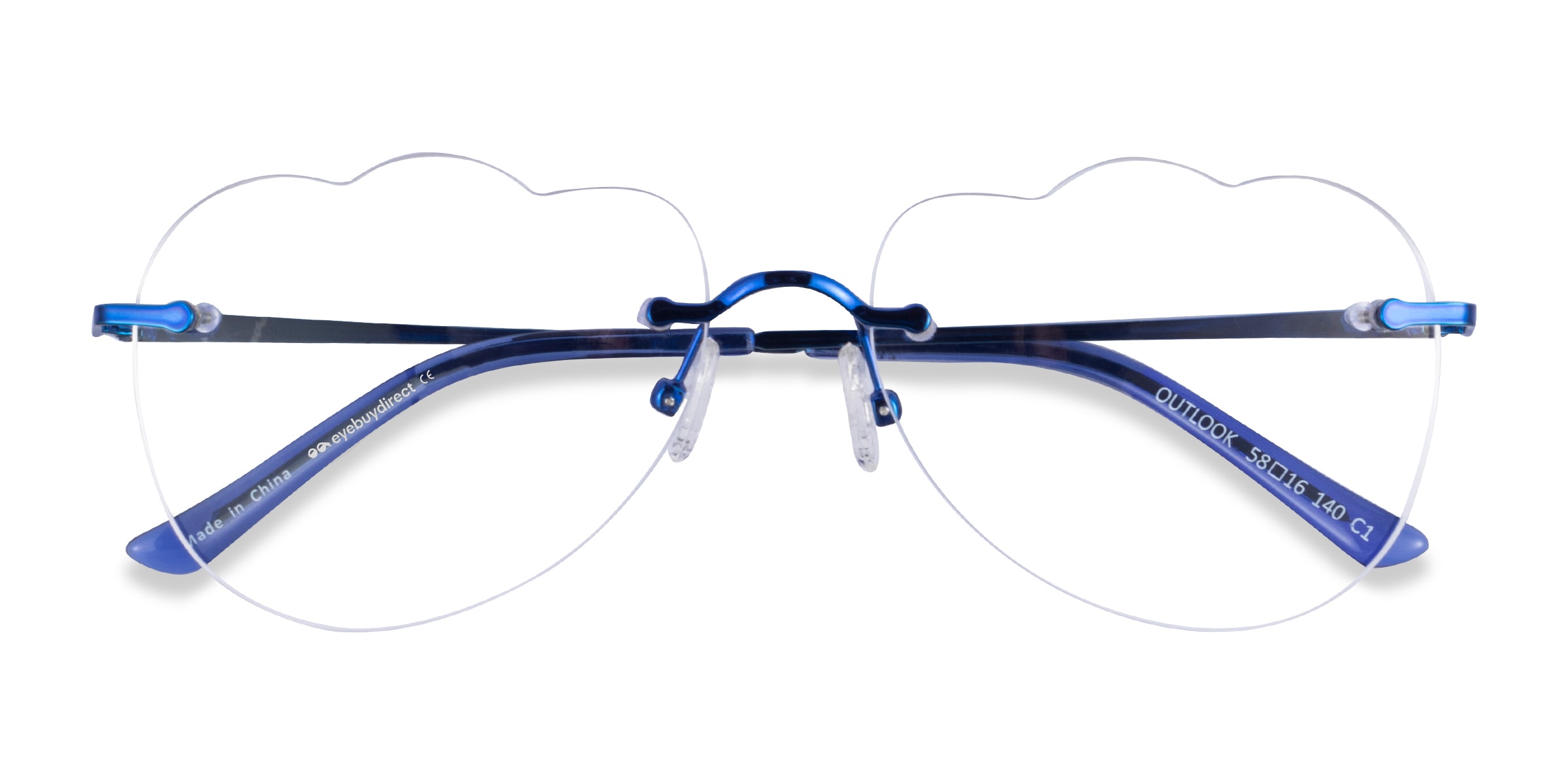 Outlook Geometric Blue Glasses for Women