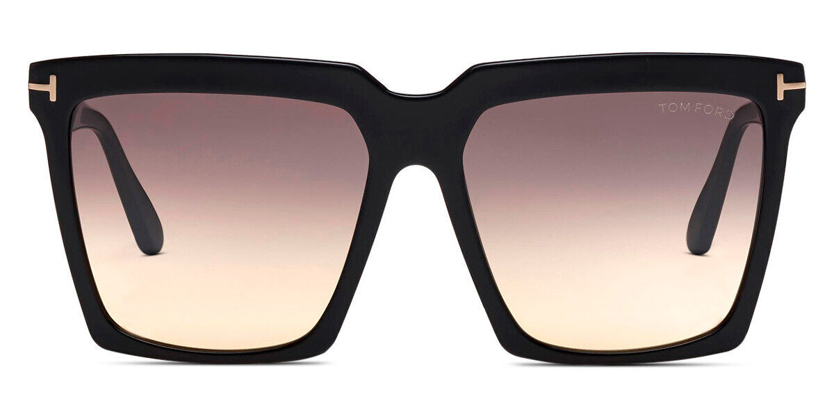 TOM FORD SABRINA 01B Square Sunglasses - Black