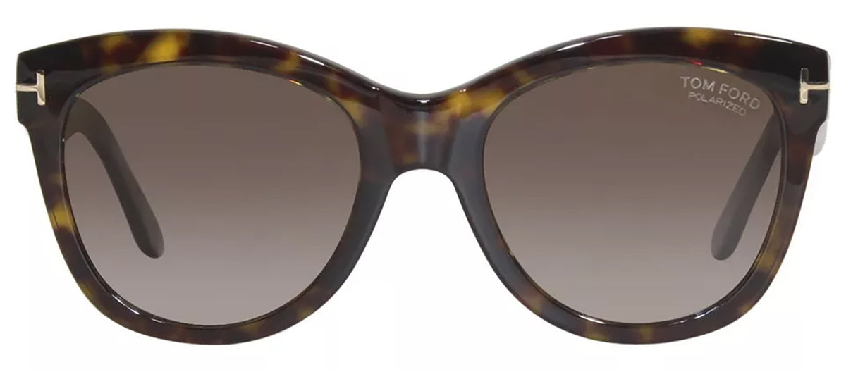 TOM FORD BEATRIX 52H Butterfly Polarized Sunglasses - Havana
