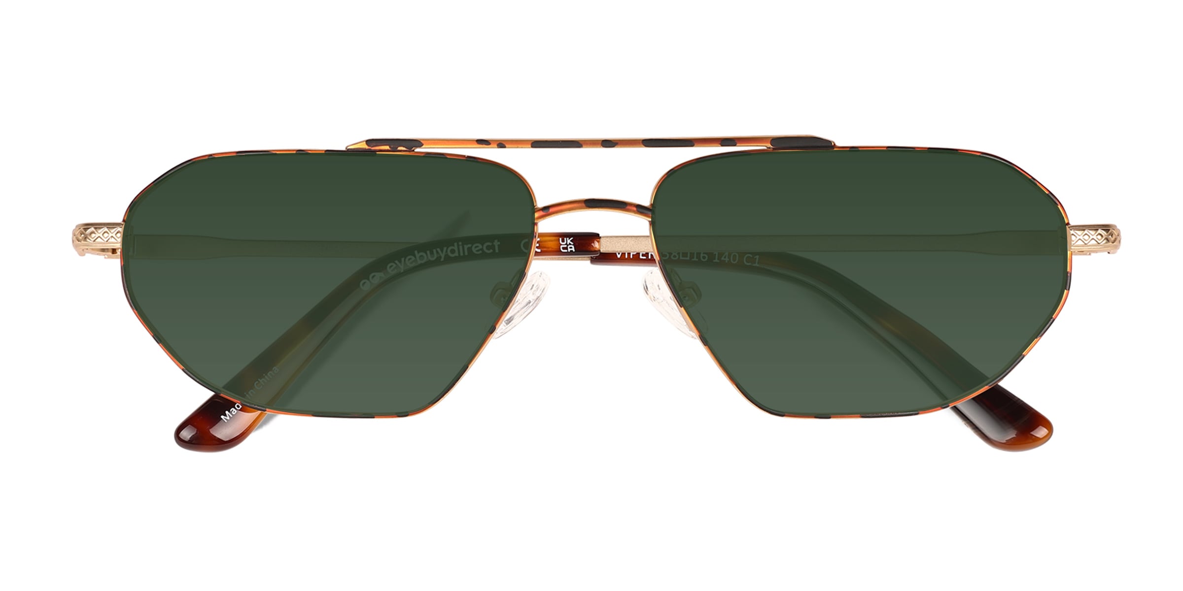Viper - Aviator Red Tortoise Frame Prescription Sunglasses